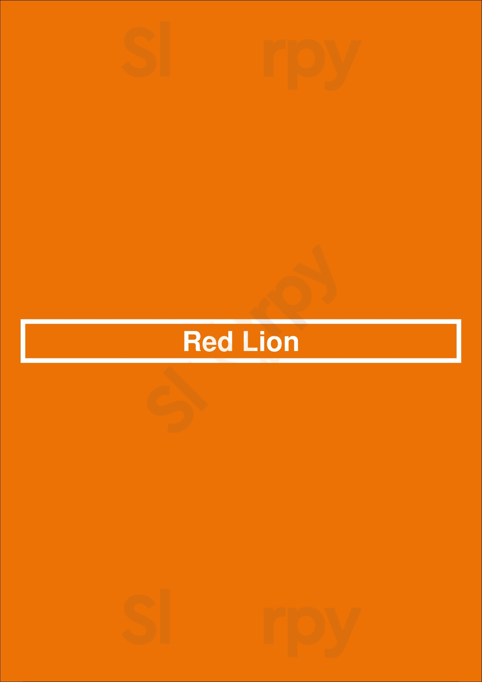 Red Lion Madeira Menu - 1