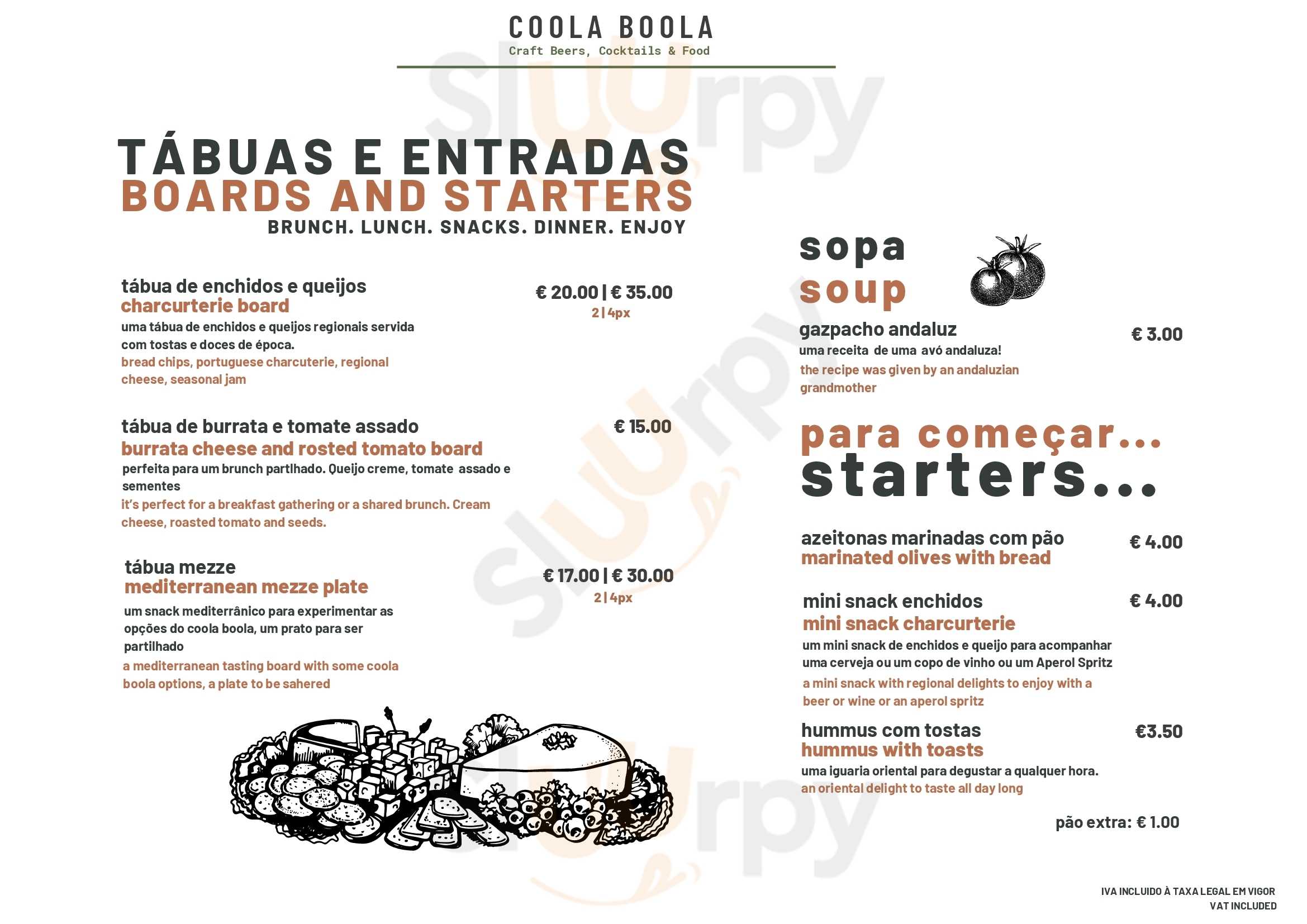 Coola Boola Colab - Beer Garden Coimbra Menu - 1