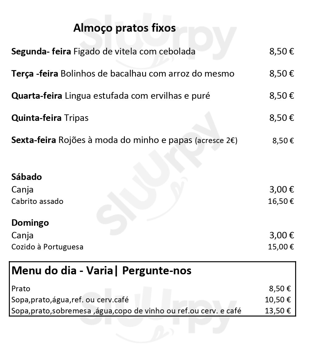 Restaurante Tripeiro Porto Menu - 1
