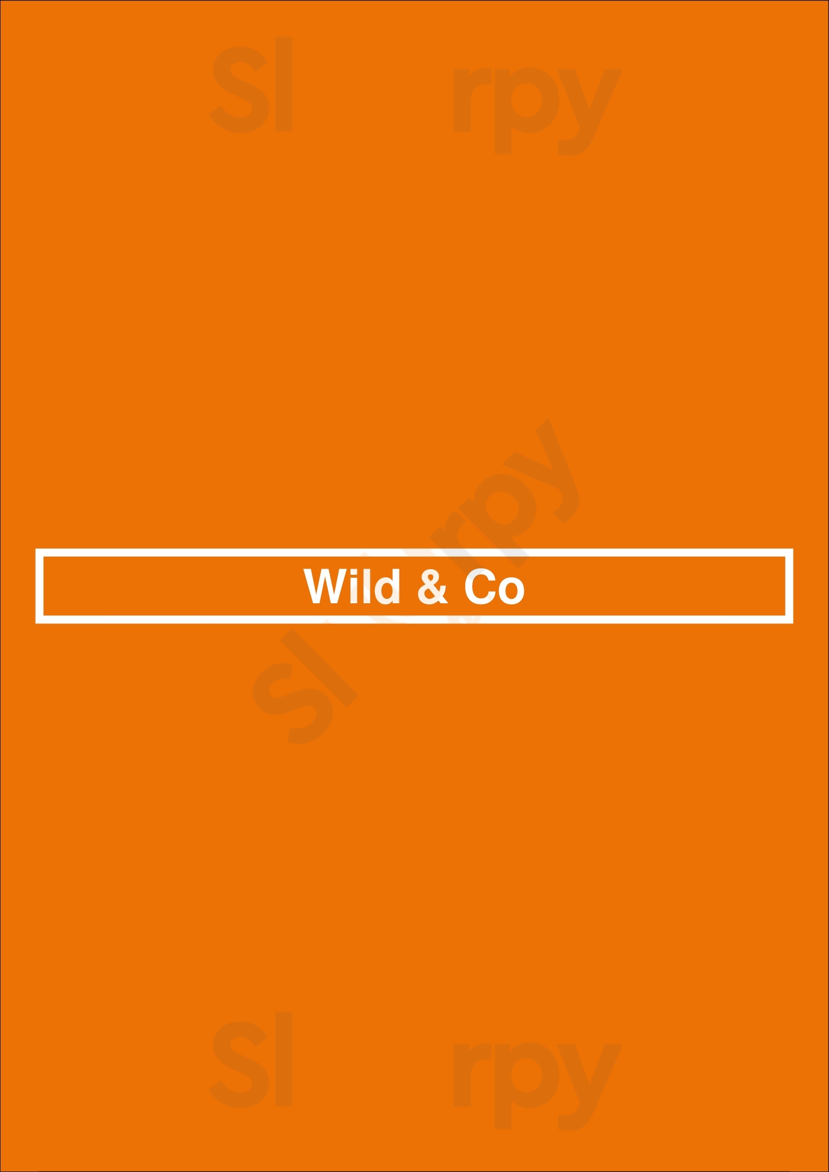Wild & Co Albufeira Menu - 1