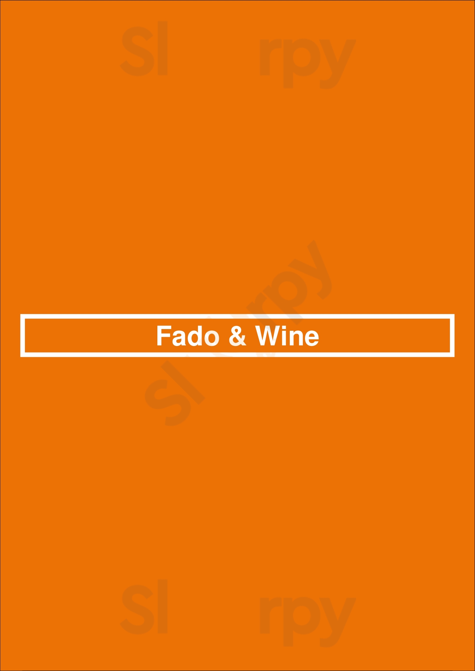 Fado & Wine Lisboa Menu - 1