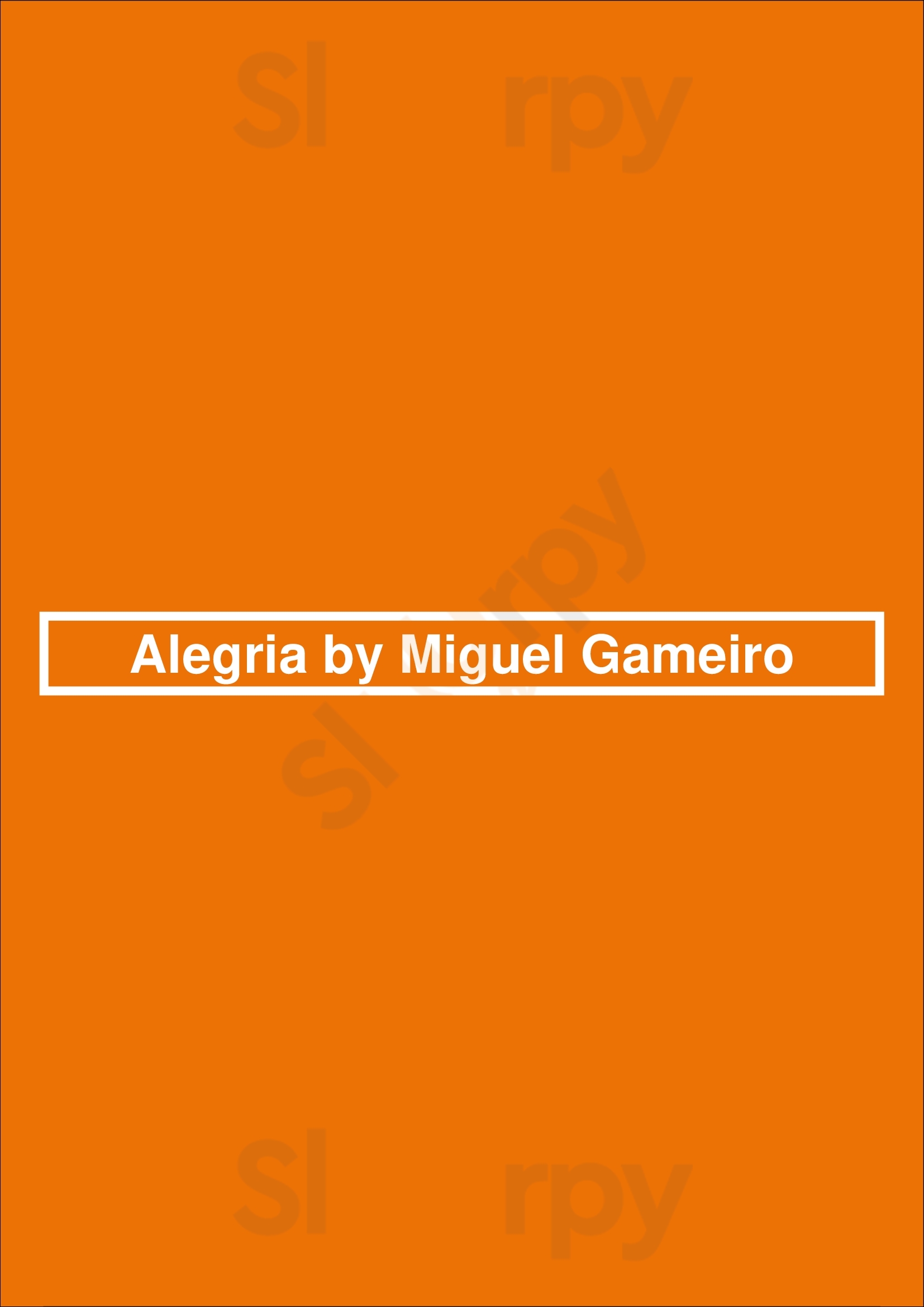 Alegria By Miguel Gameiro Estoril Menu - 1