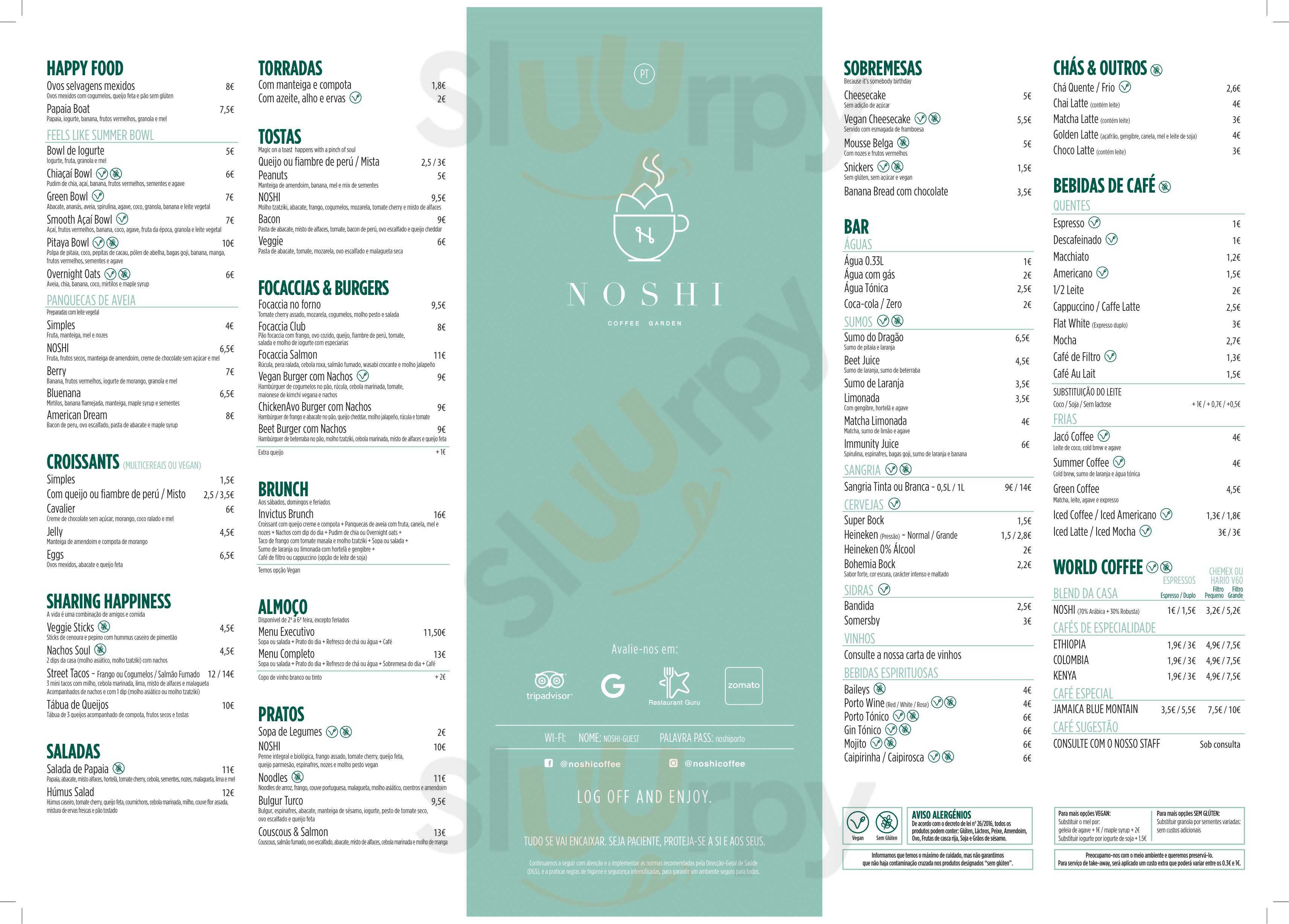 Noshi Coffee & Healthy Food Porto Menu - 1