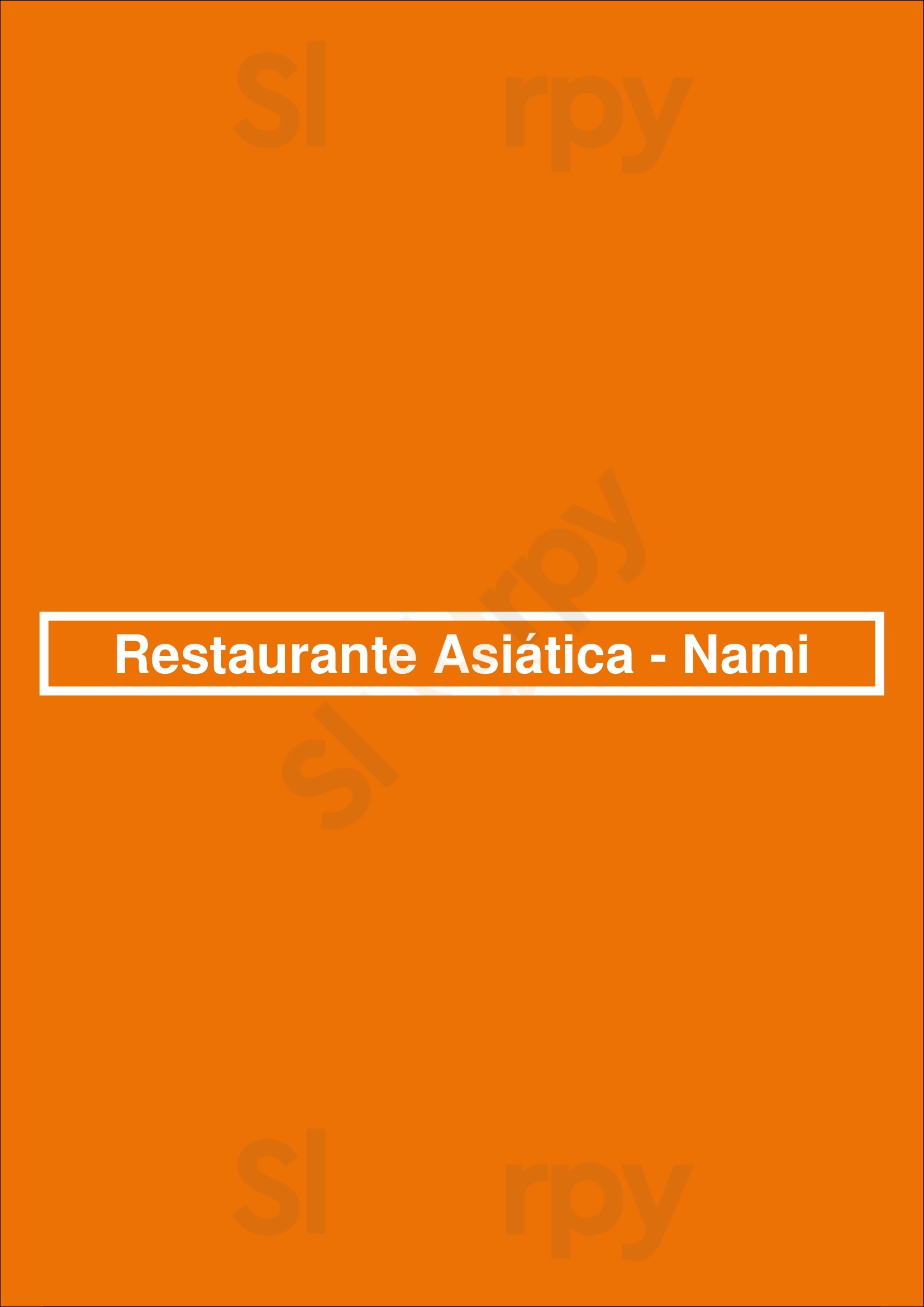 Restaurante Asiática - Nami Cascais Menu - 1