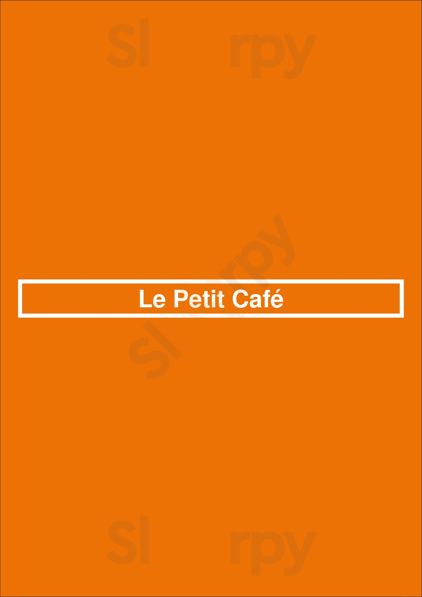 Le Petit Café Lisboa Menu - 1
