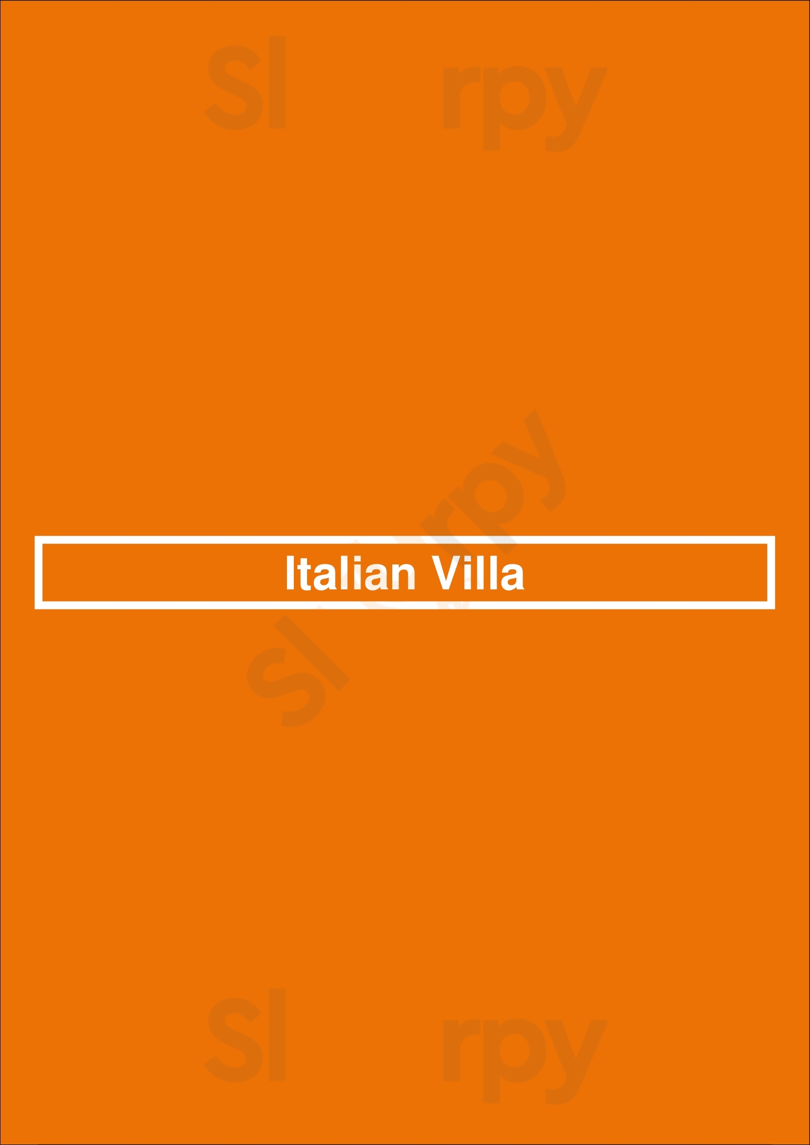 Italian Villa Albufeira Menu - 1