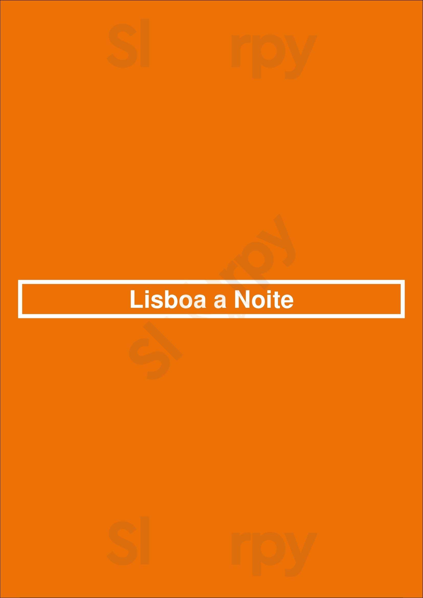 Lisboa A Noite Lisboa Menu - 1