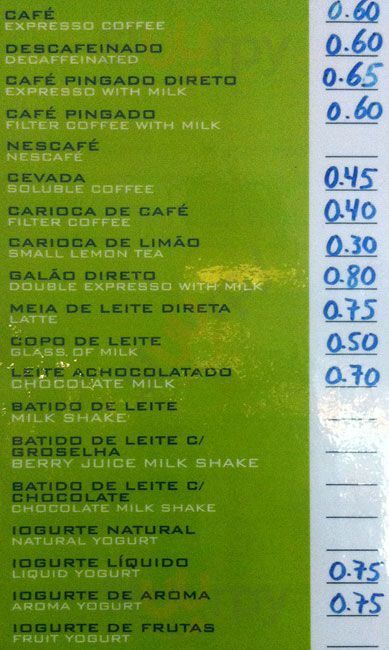 Cafetaria Da Costa Vila Nova de Gaia Menu - 1