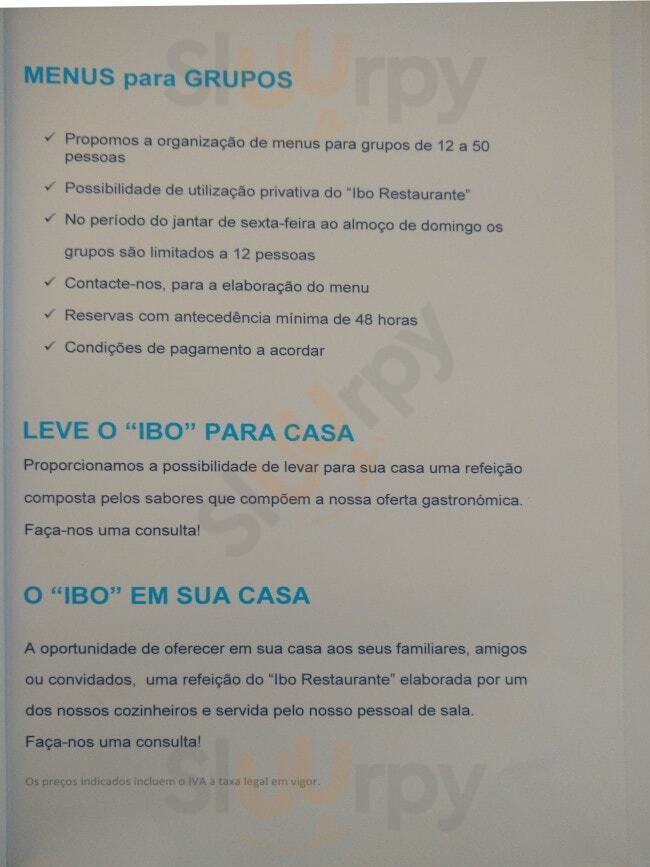Ibo Restaurante Lisboa Menu - 1
