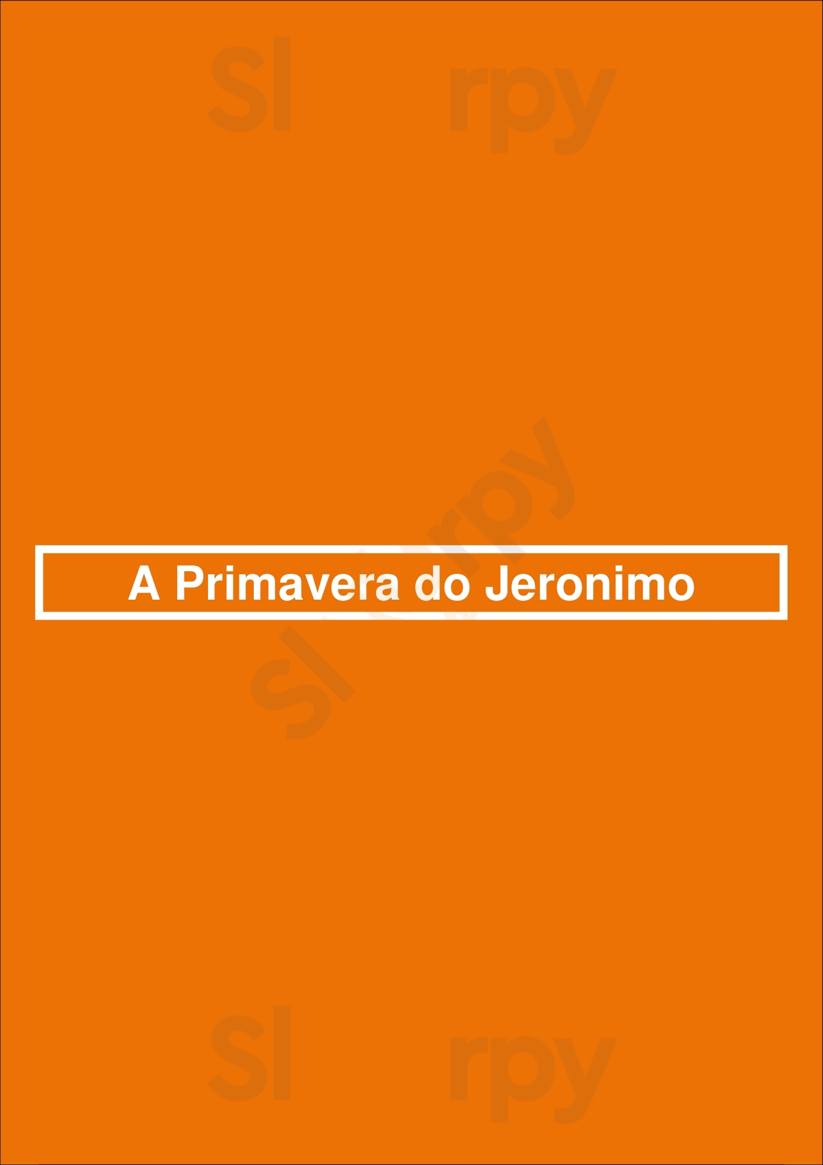 A Primavera Do Jeronimo Lisboa Menu - 1