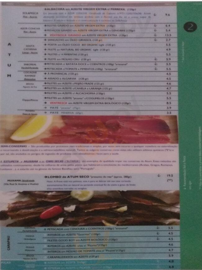 Sol E Pesca Lisboa Menu - 1
