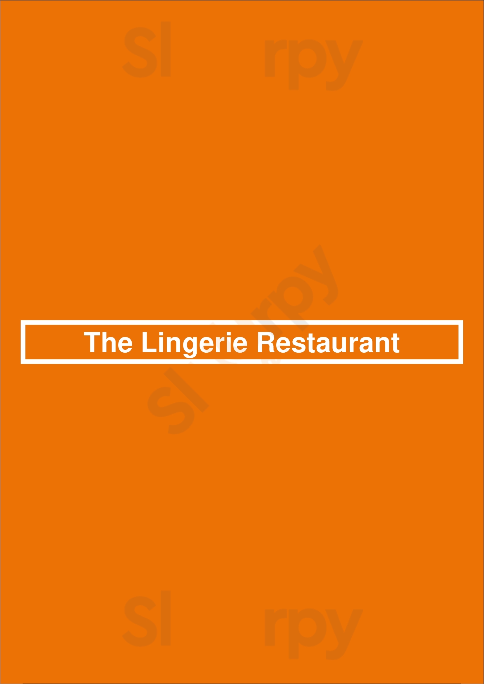 The Lingerie Restaurant Porto Menu - 1