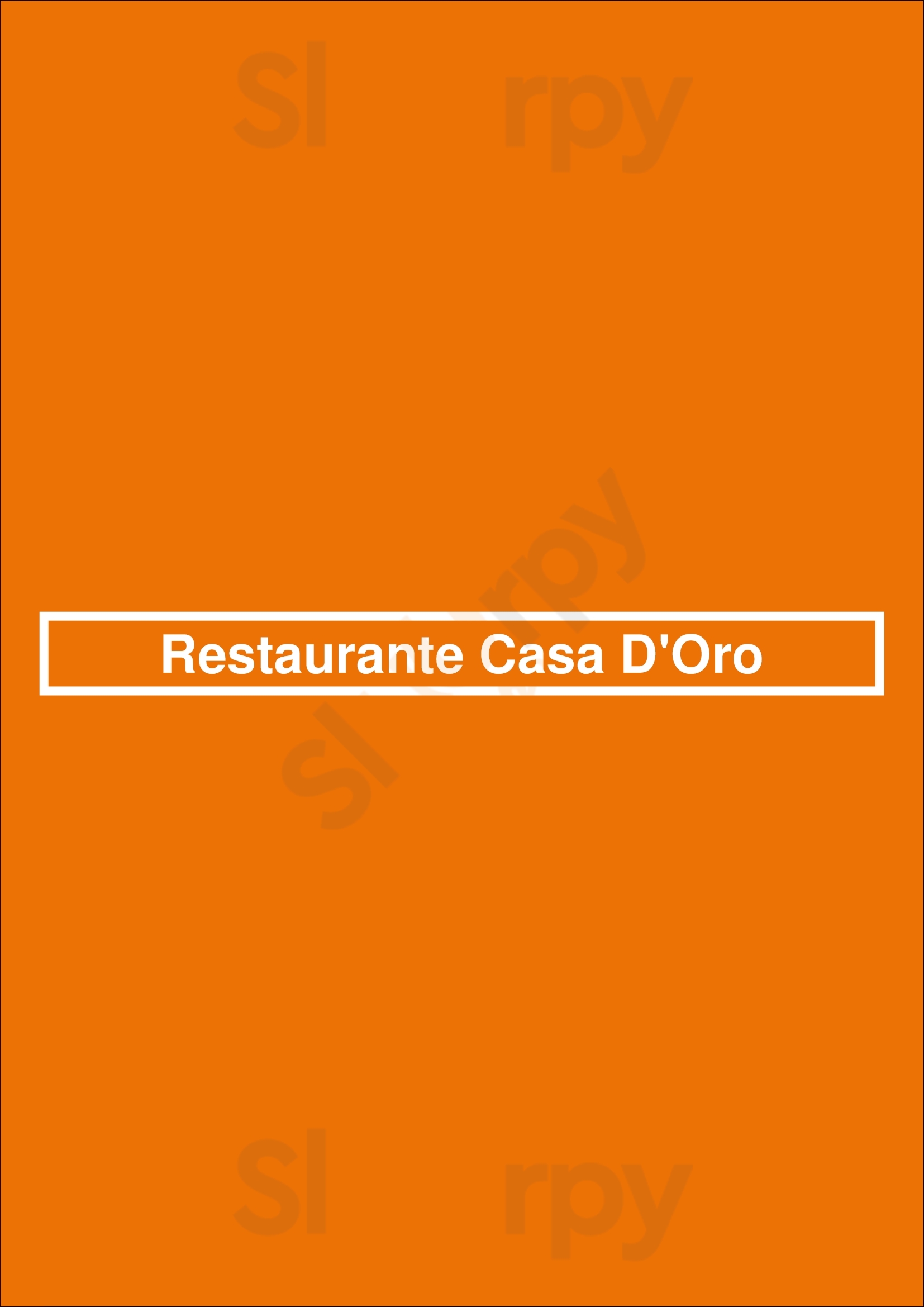 Restaurante Casa D'oro Porto Menu - 1