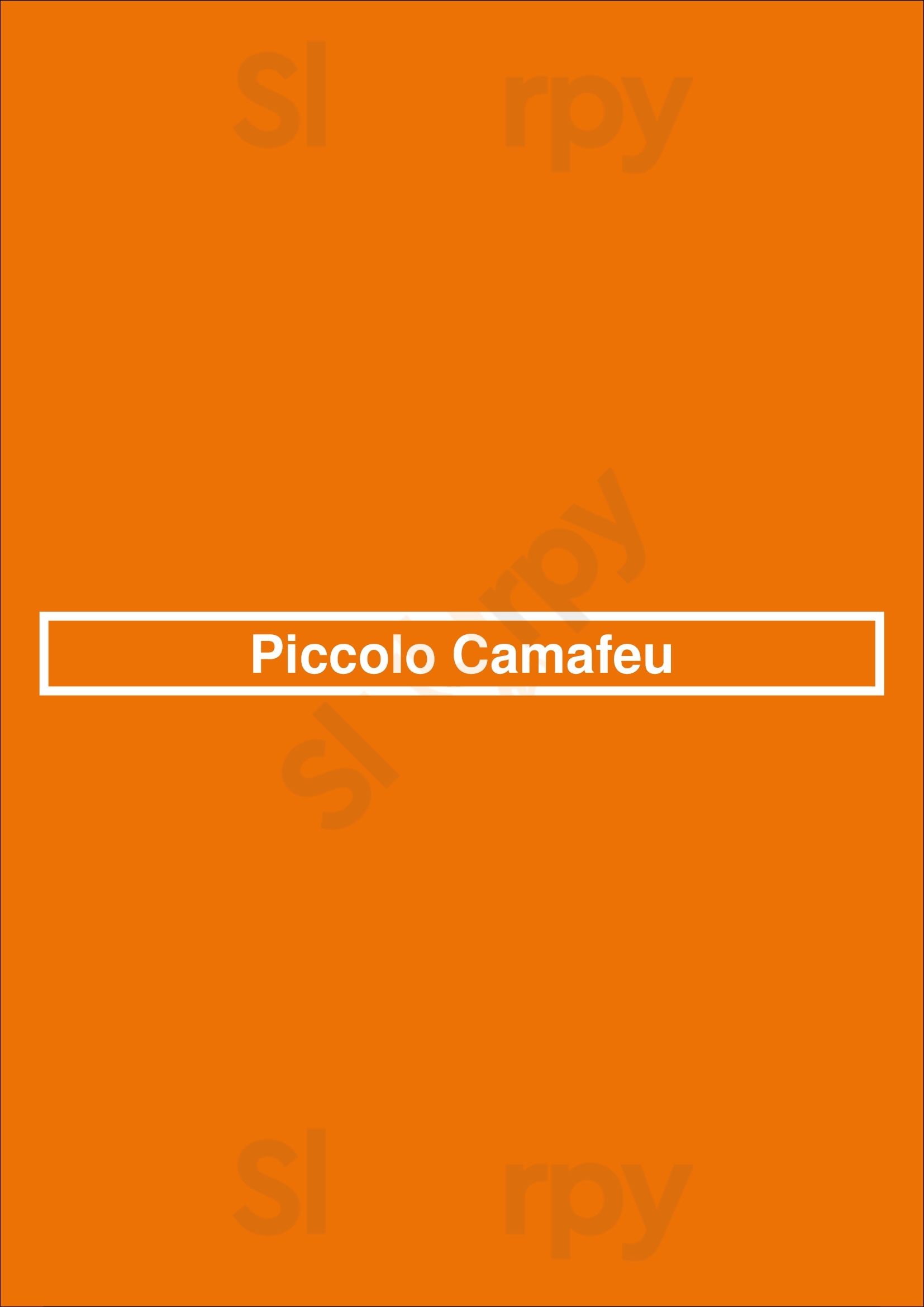 Piccolo Camafeu Porto Menu - 1