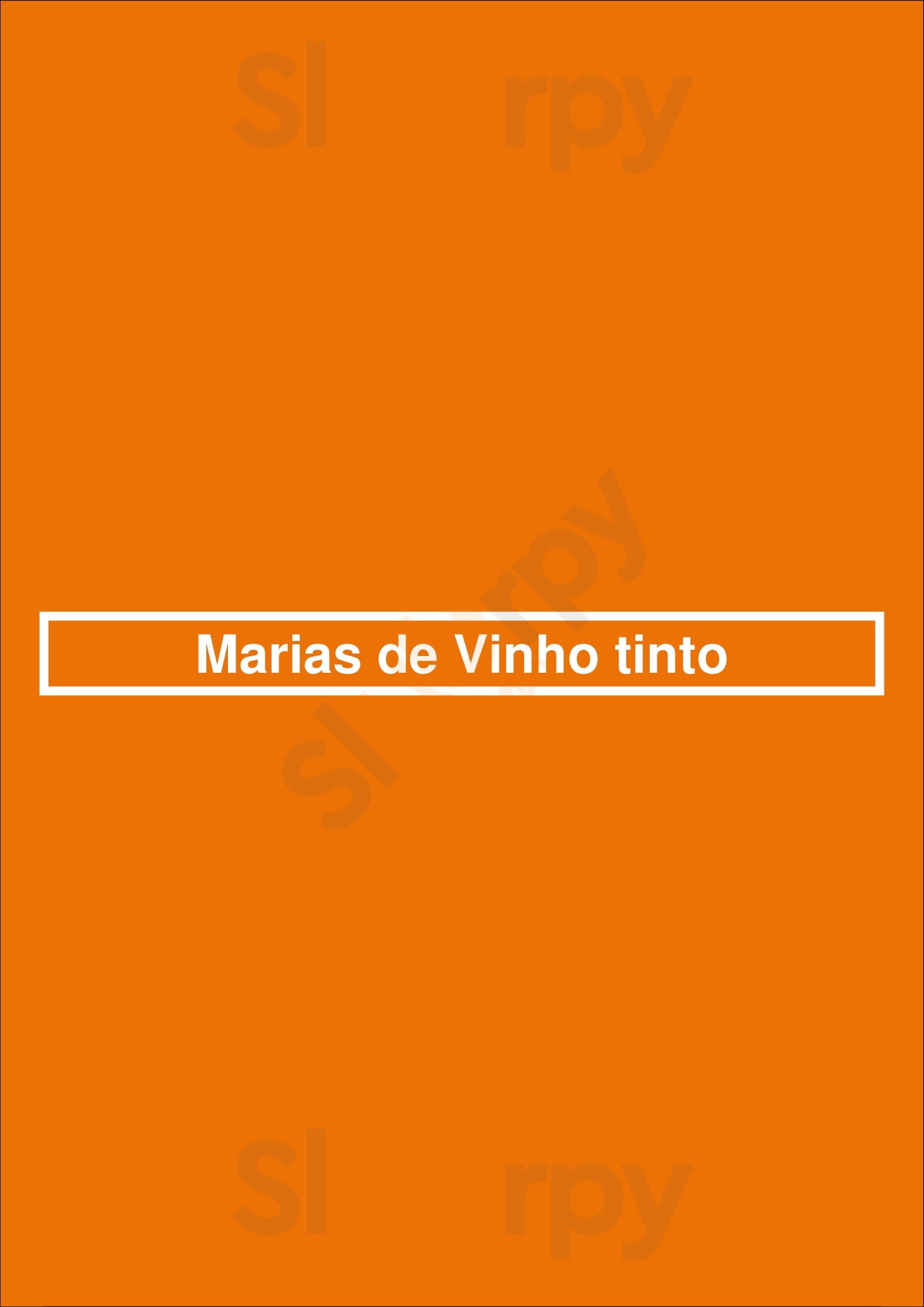 Marias De Vinho Tinto Lisboa Menu - 1