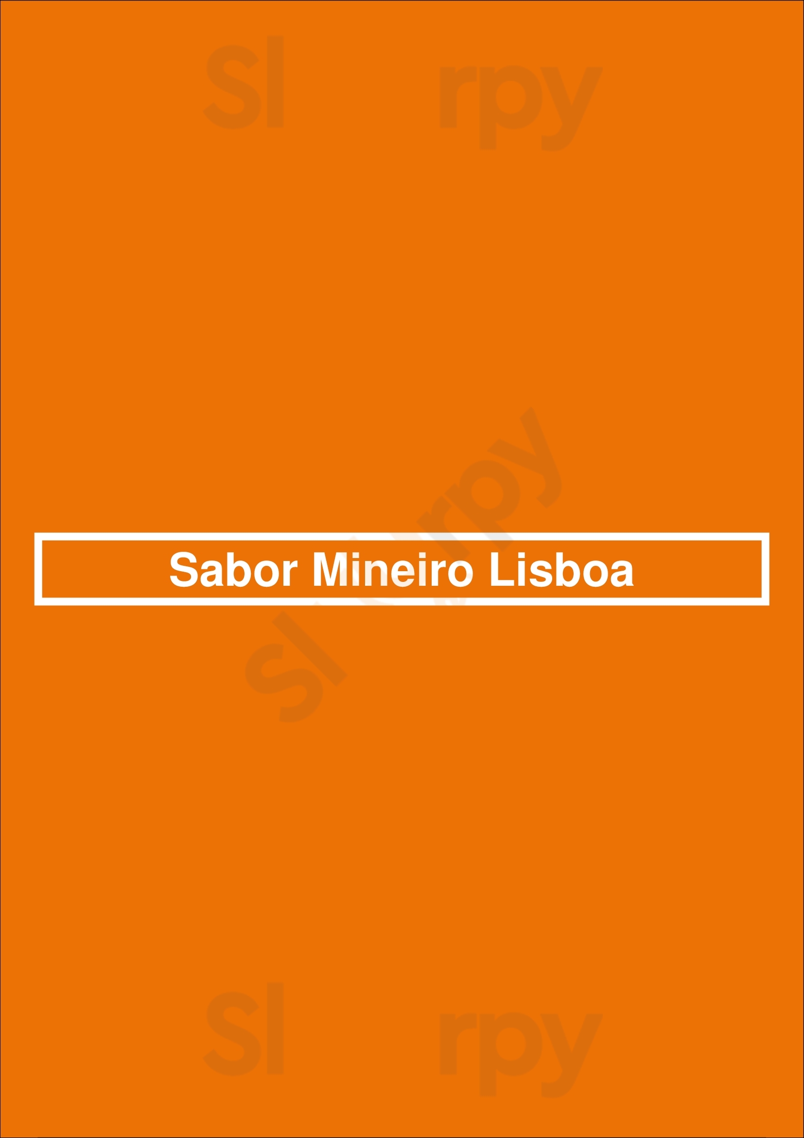 Sabor Mineiro Lisboa Lisboa Menu - 1