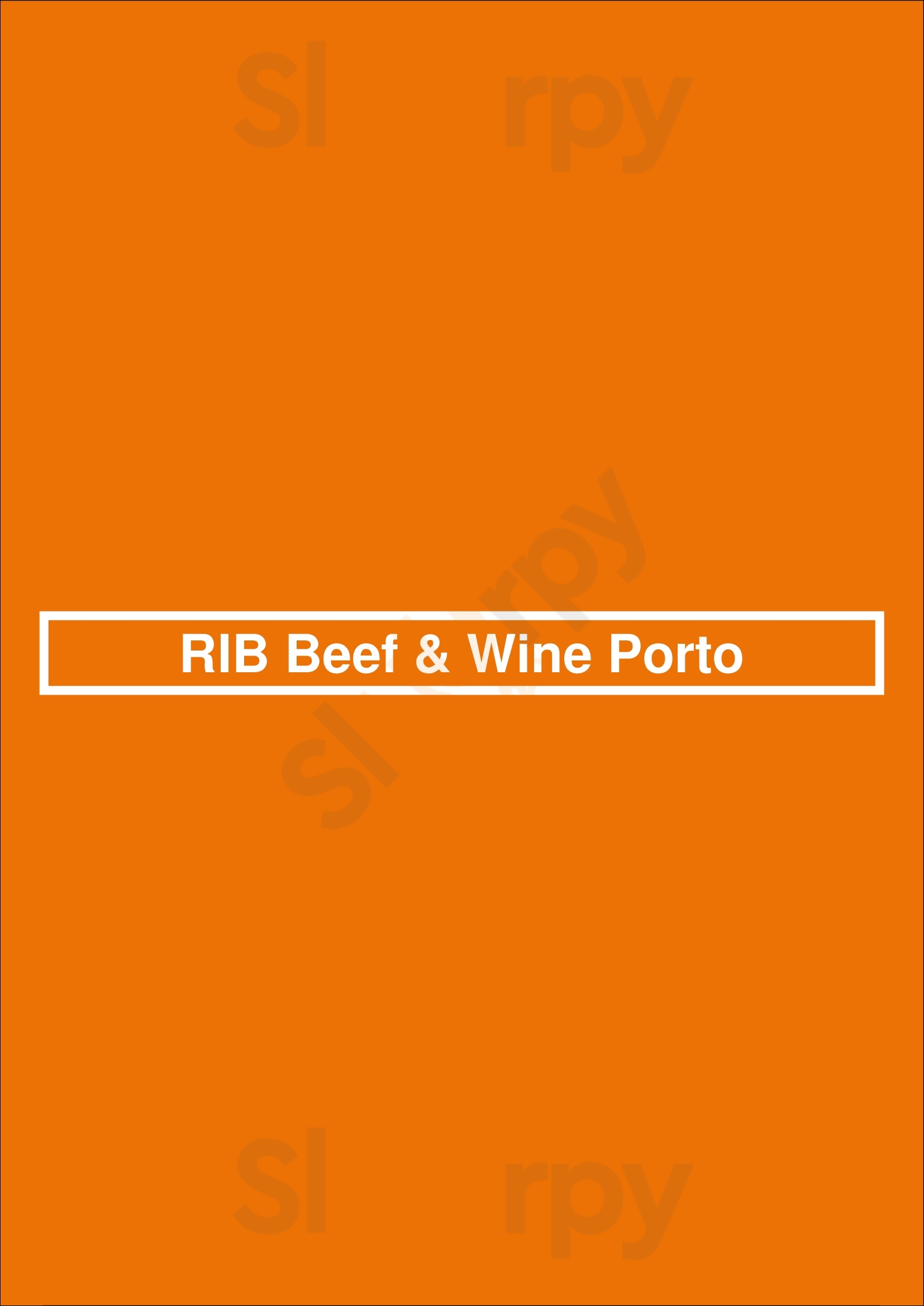 Rib Beef & Wine Porto Porto Menu - 1