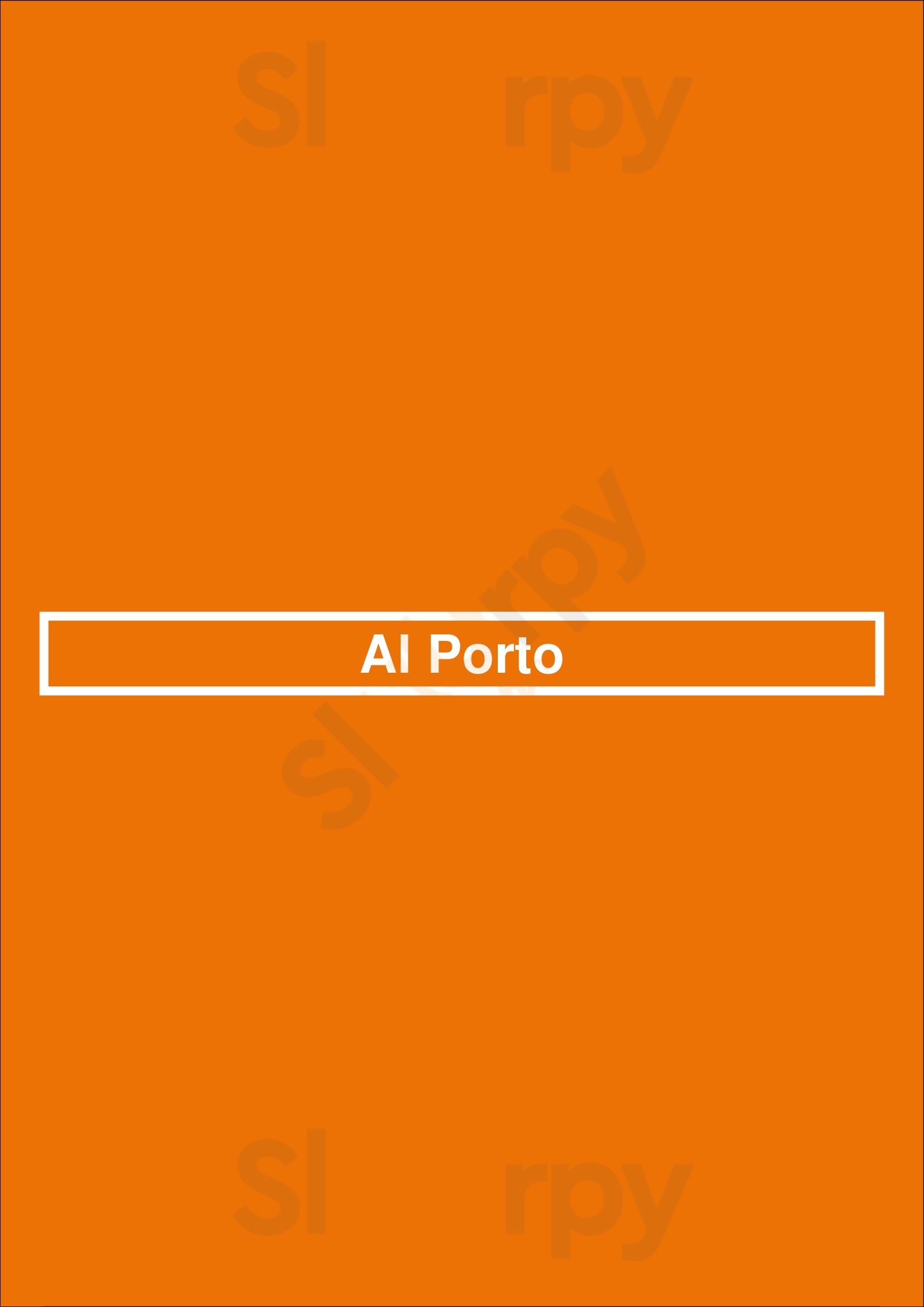 Al Porto Porto Menu - 1