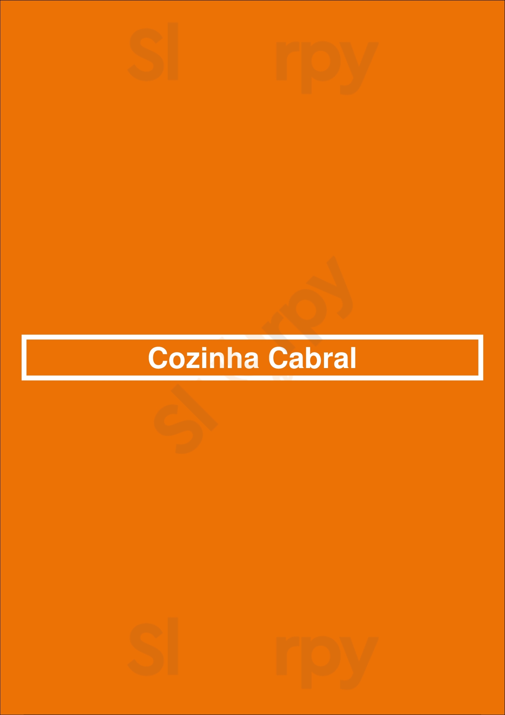 Cozinha Cabral Porto Menu - 1