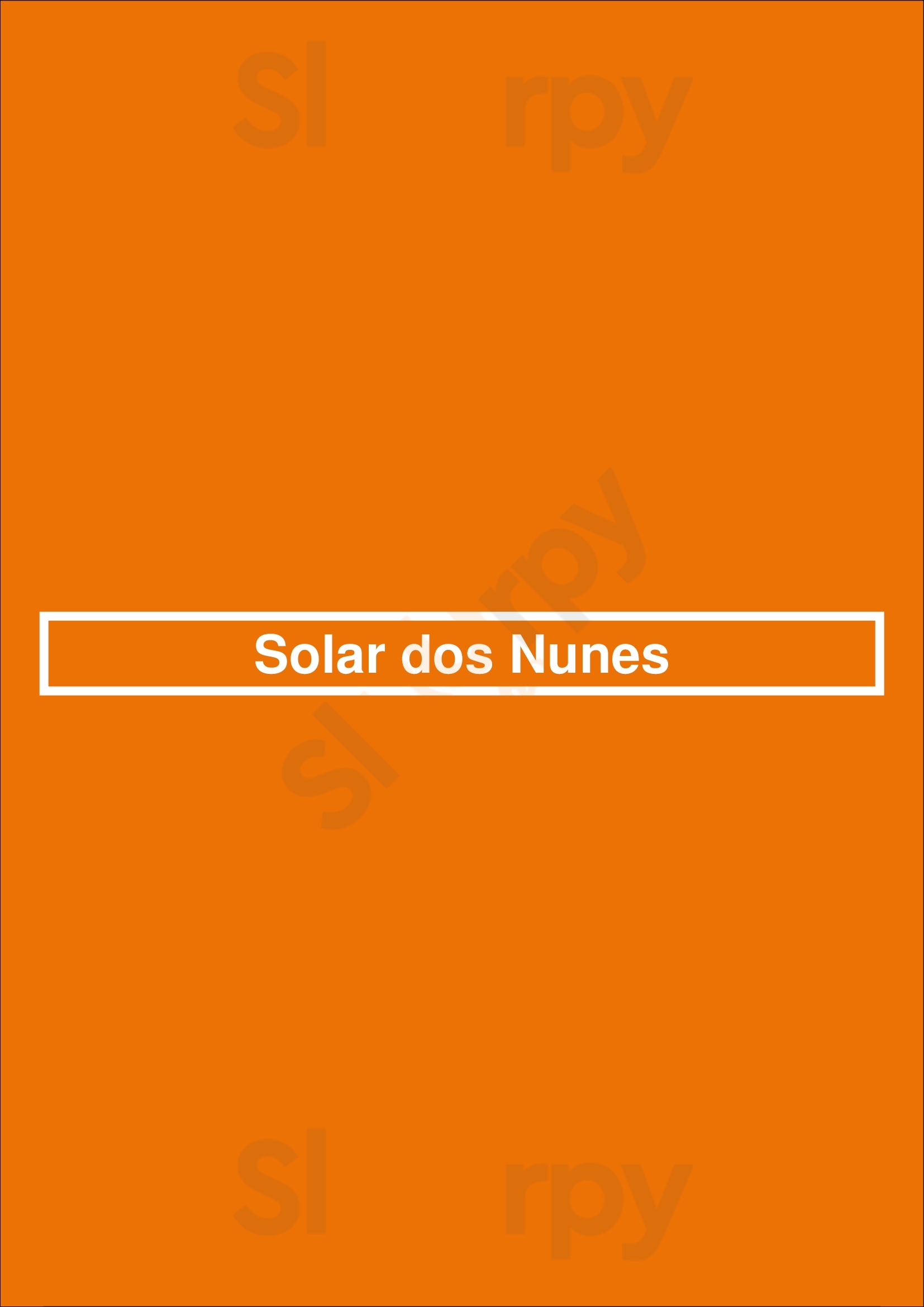 Solar Dos Nunes Lisboa Menu - 1