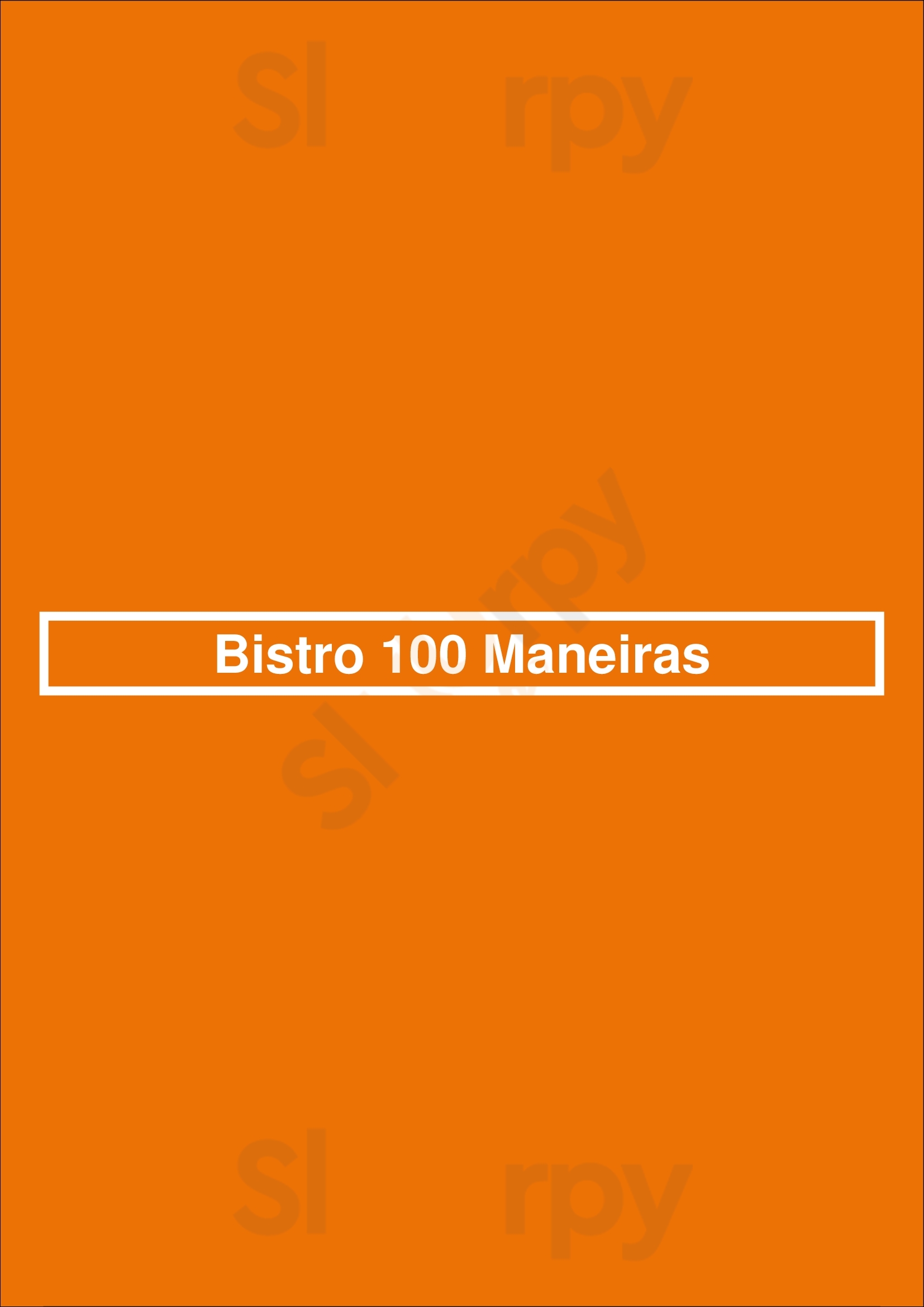 Bistro 100 Maneiras Lisboa Menu - 1
