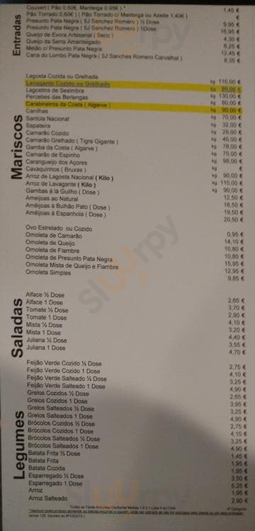 Restaurante Sete Mares Lisboa Menu - 1