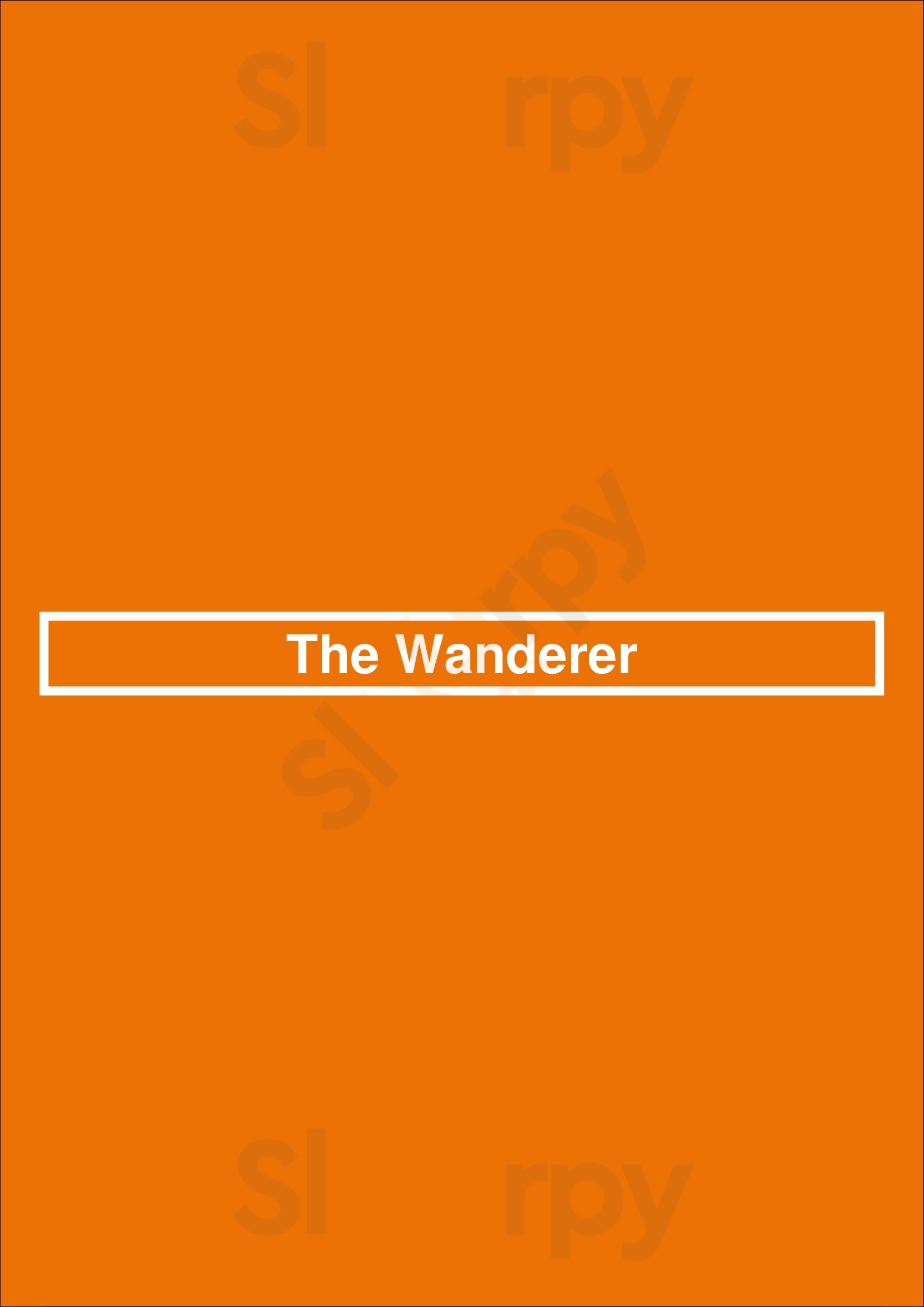 The Wanderer Funchal Menu - 1