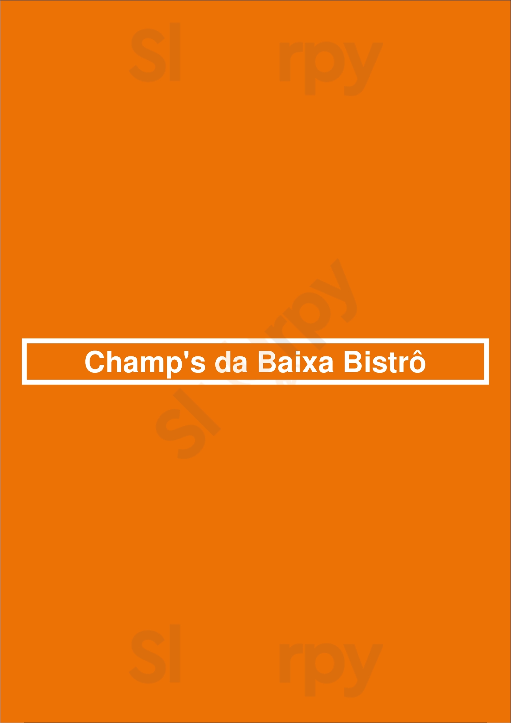 Champ's Da Baixa Bistrô Porto Menu - 1