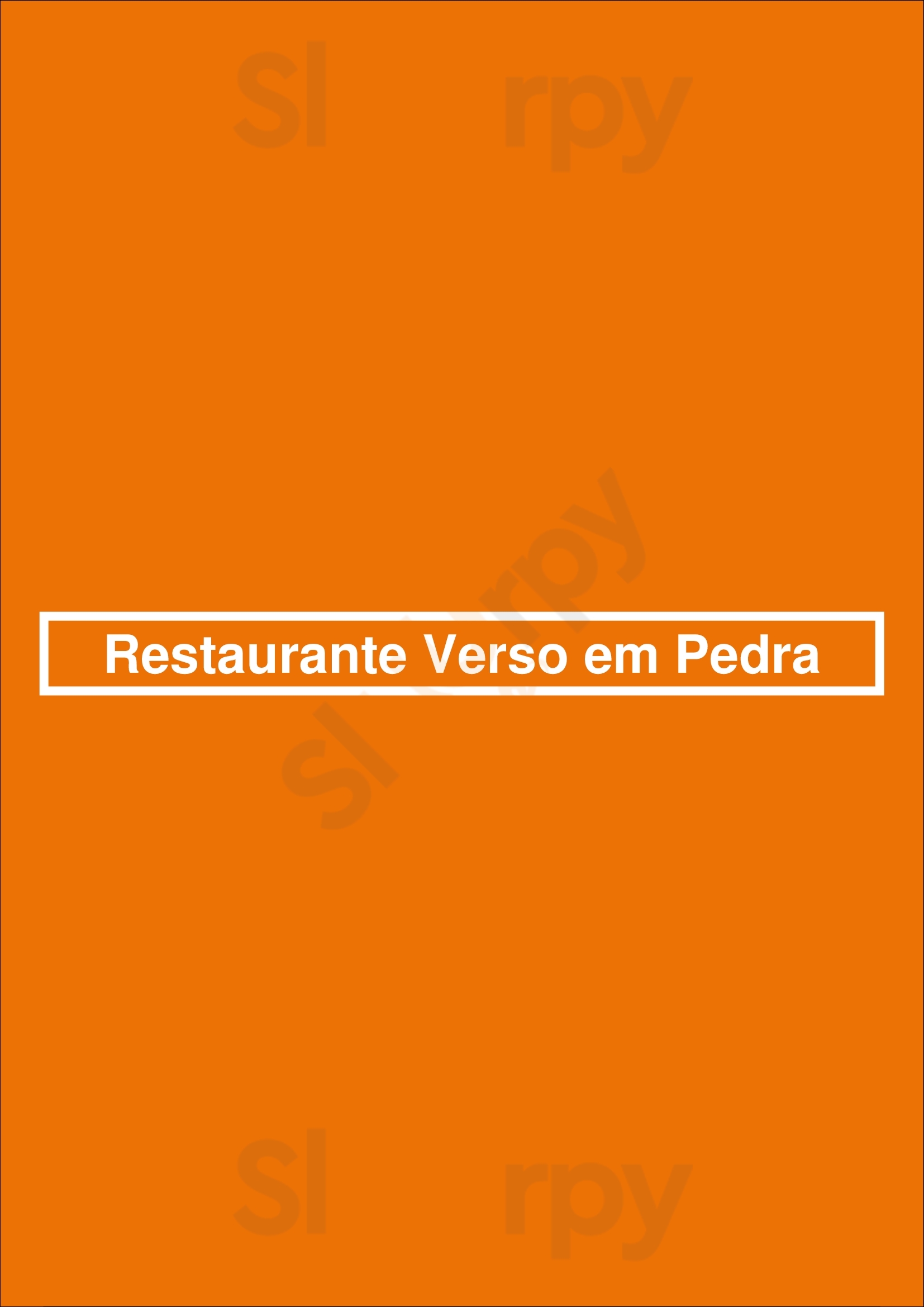 Restaurante Verso Em Pedra Porto Menu - 1