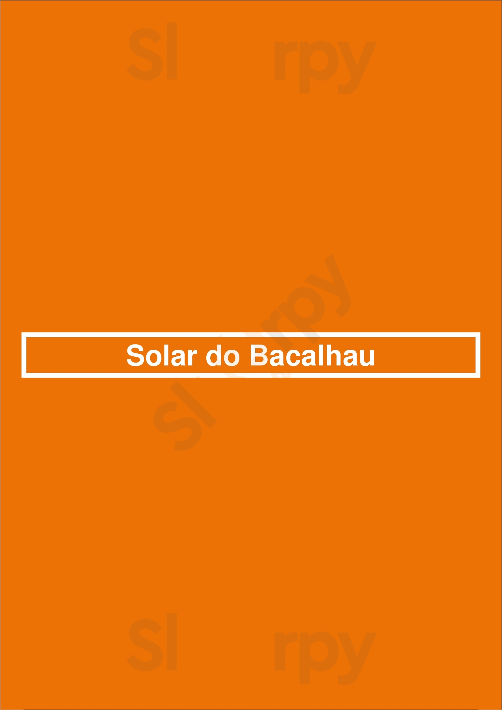 Solar Do Bacalhau Lisboa Menu - 1