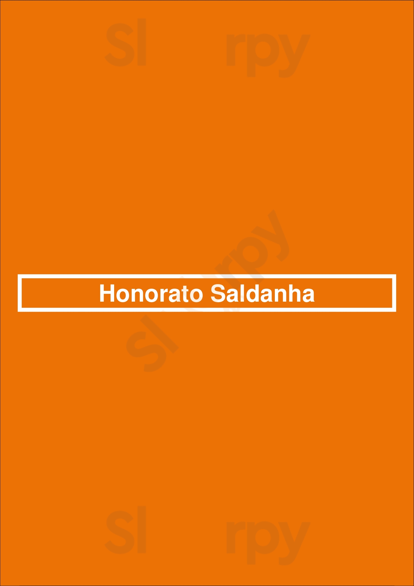 Honorato Saldanha Lisboa Menu - 1