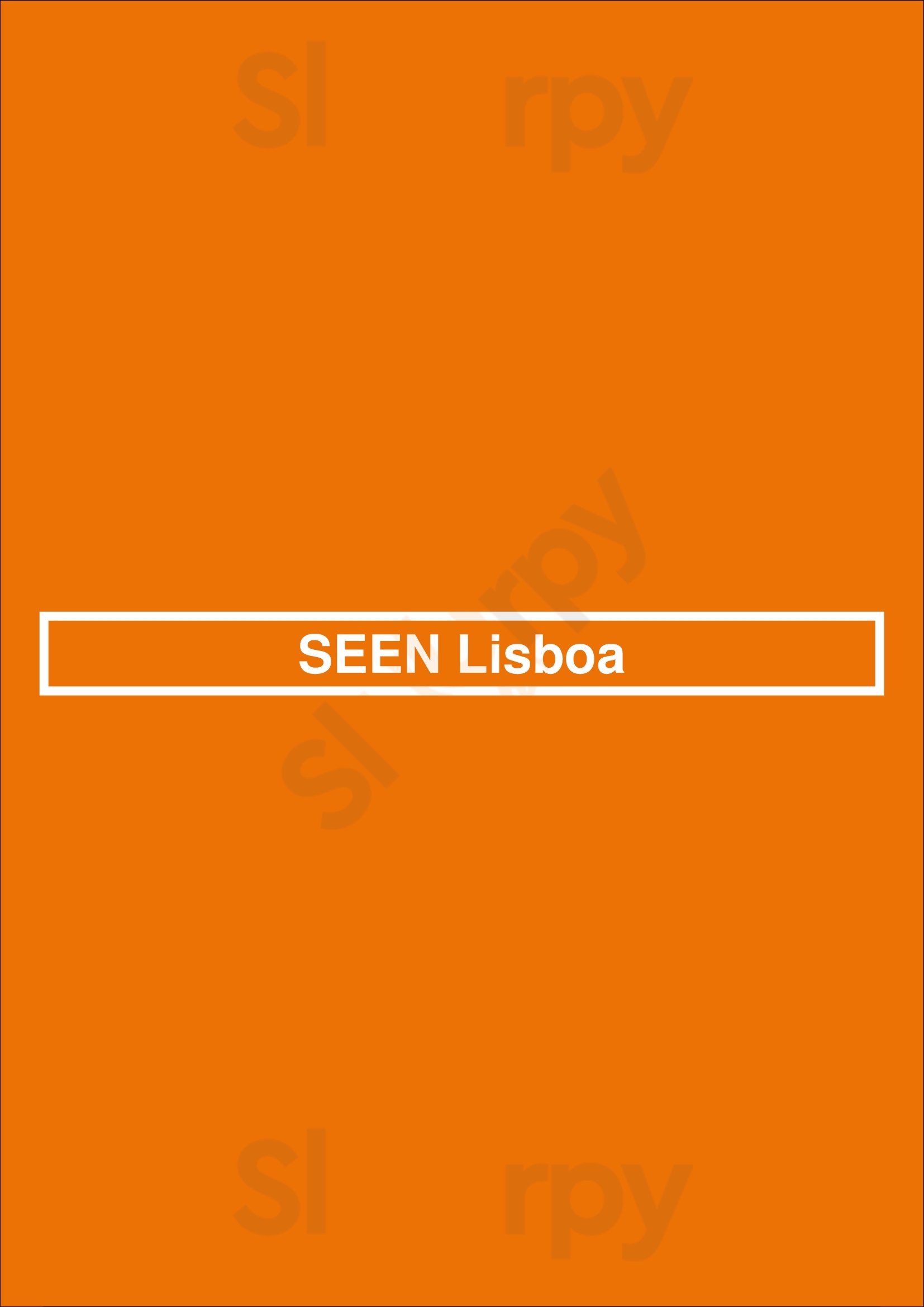 Seen By Olivier Lisboa Lisboa Menu - 1
