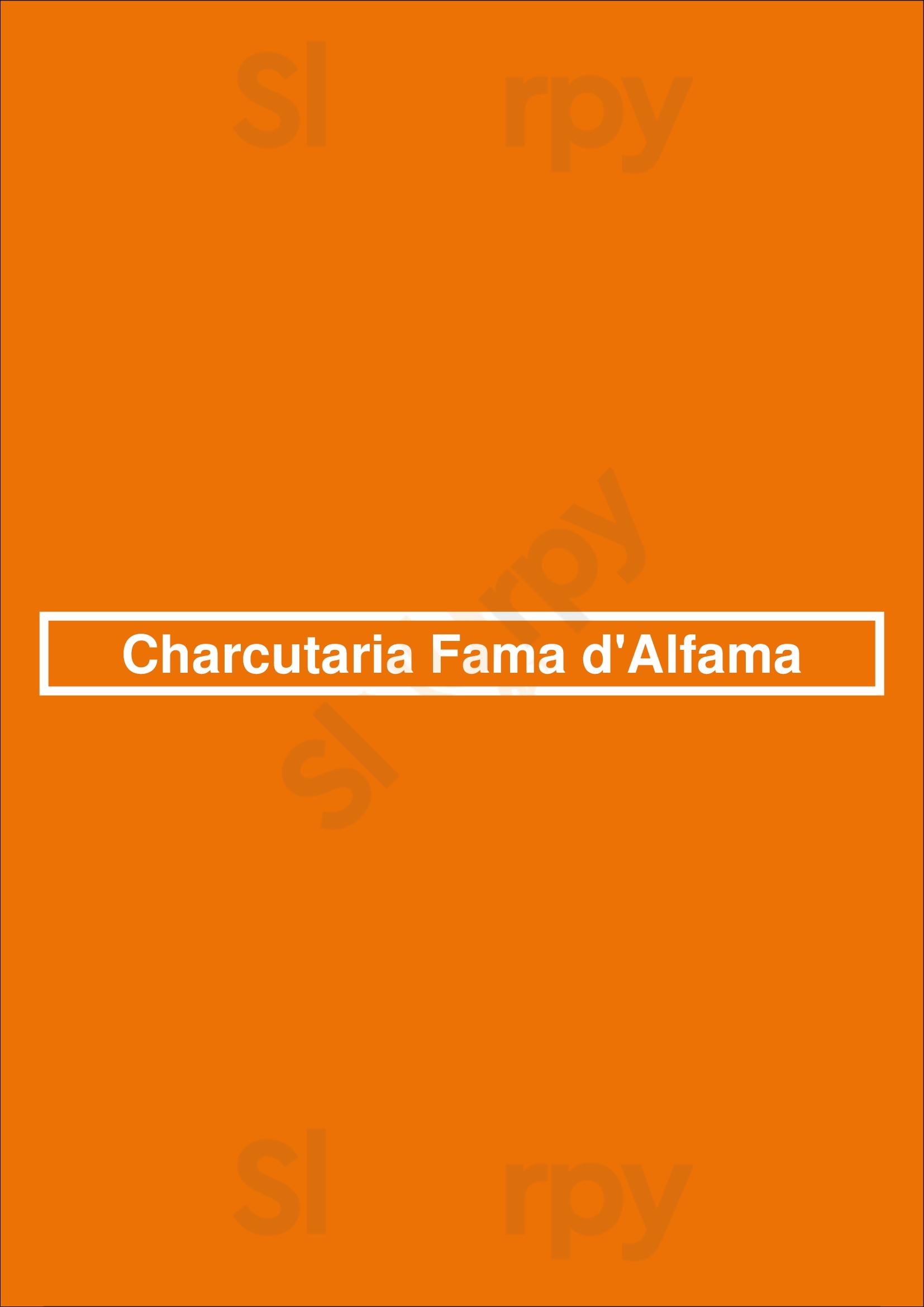 Charcutaria Fama D'alfama Lisboa Menu - 1