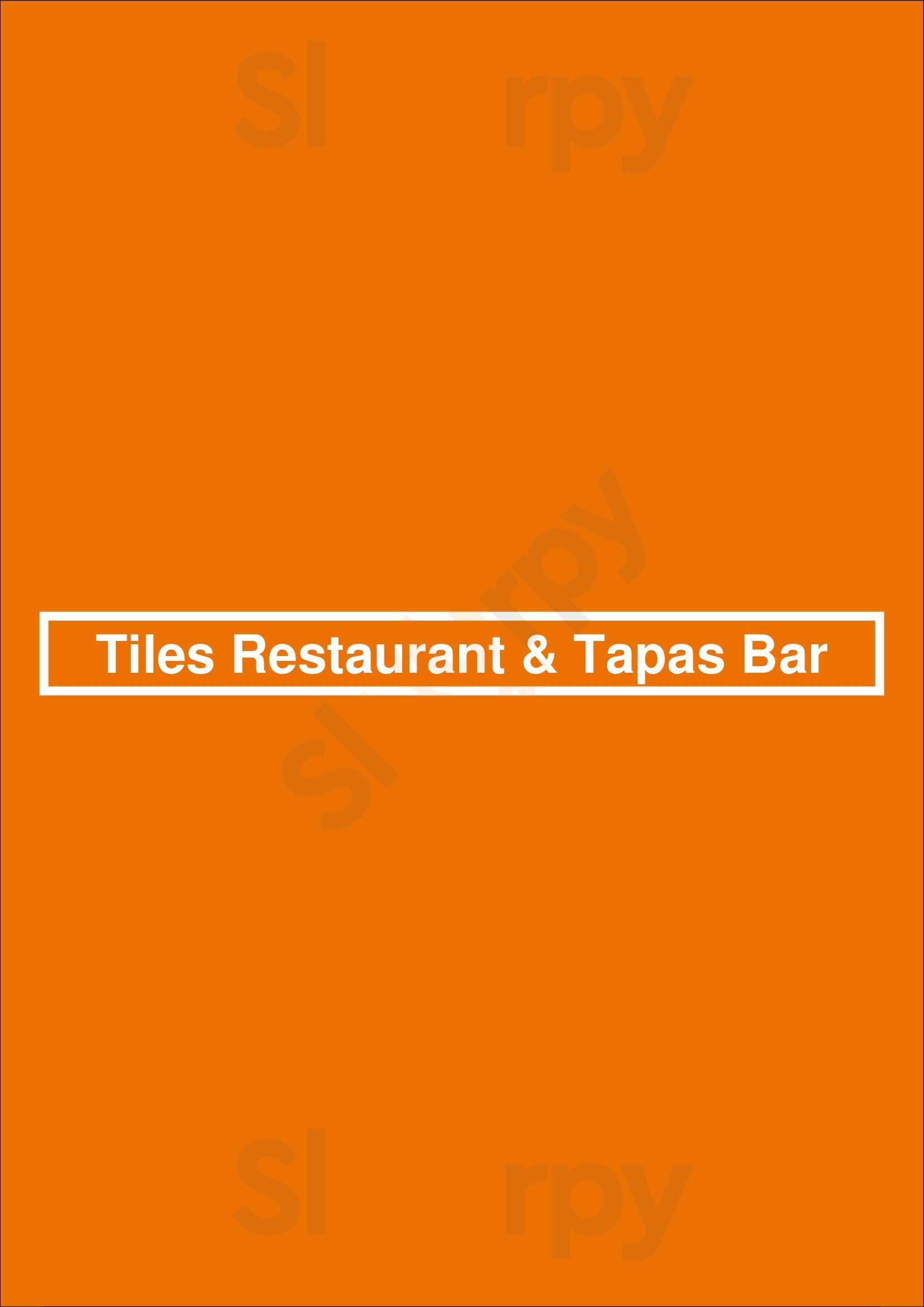 Tiles Restaurant & Tapas Bar Lisboa Menu - 1