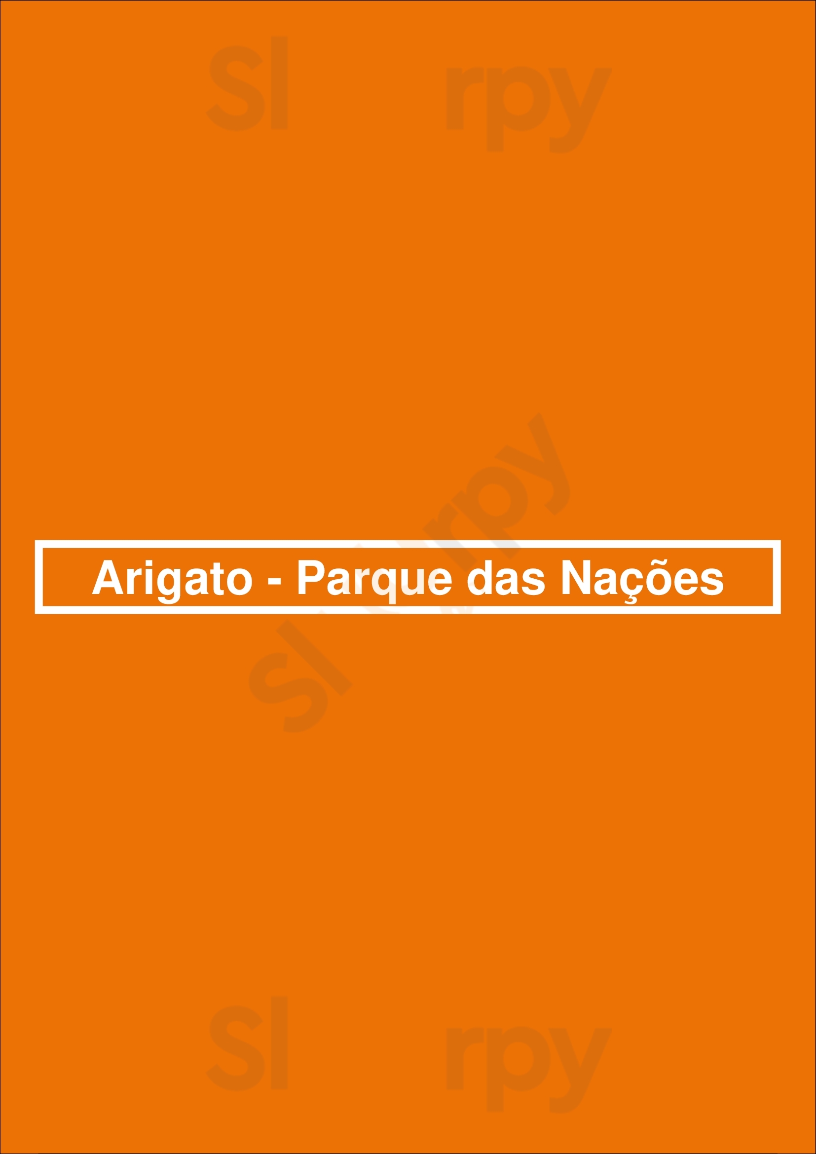 Arigato - Parque Das Nações Lisboa Menu - 1