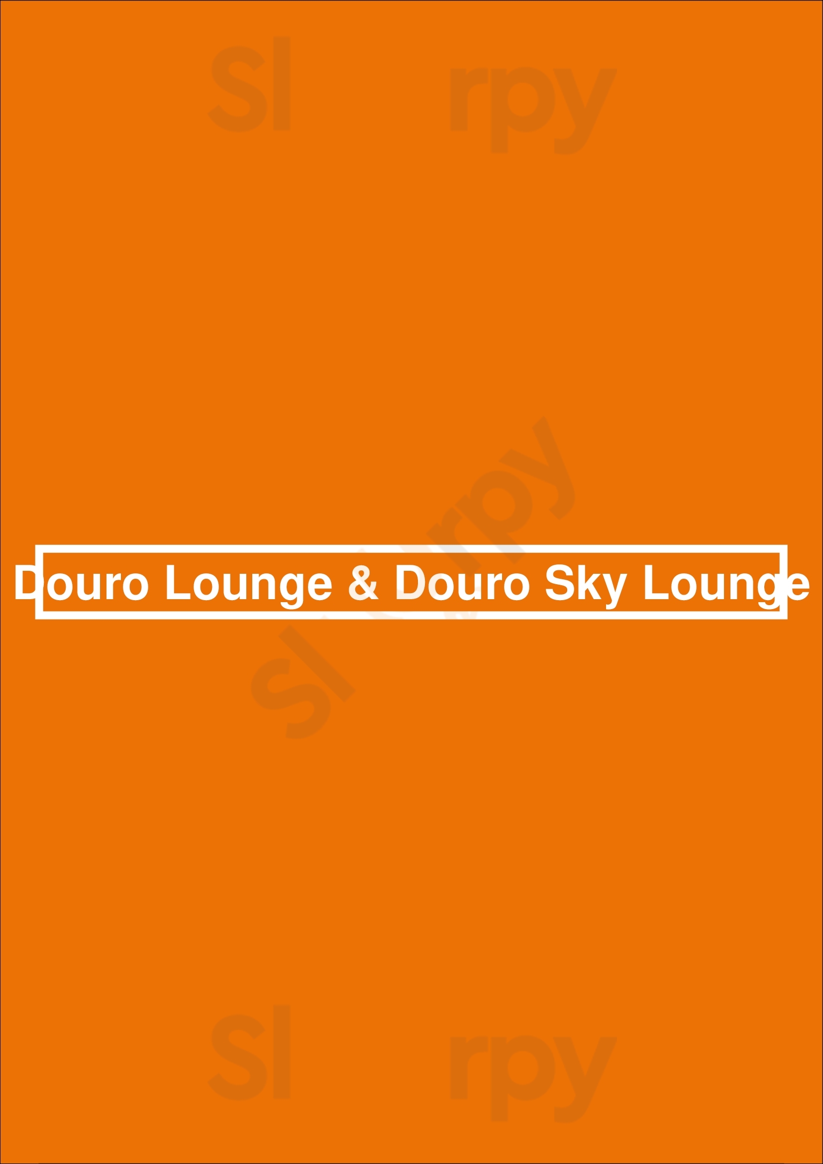 Douro Lounge & Douro Sky Lounge Porto Menu - 1