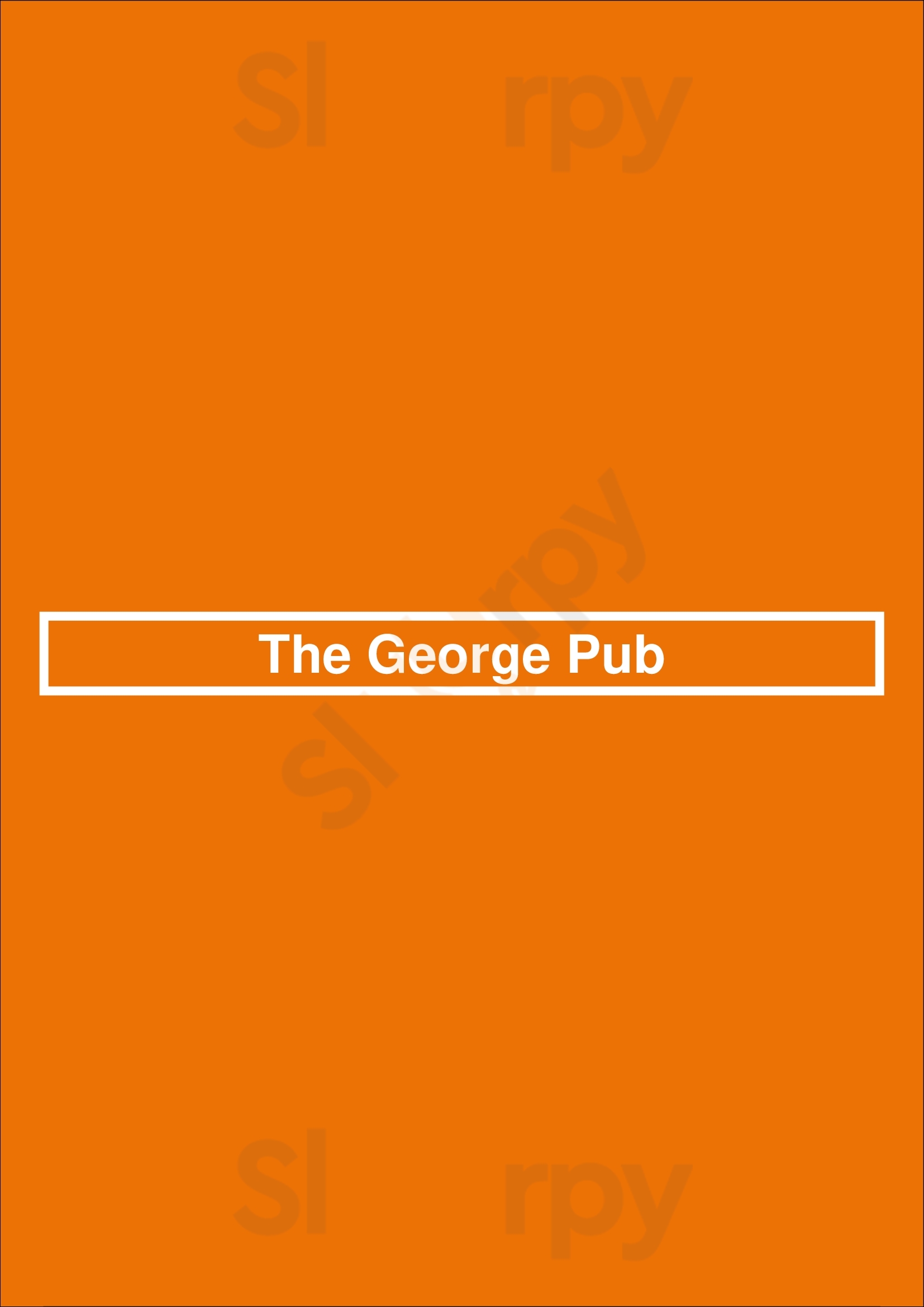 The George Pub Lisboa Menu - 1