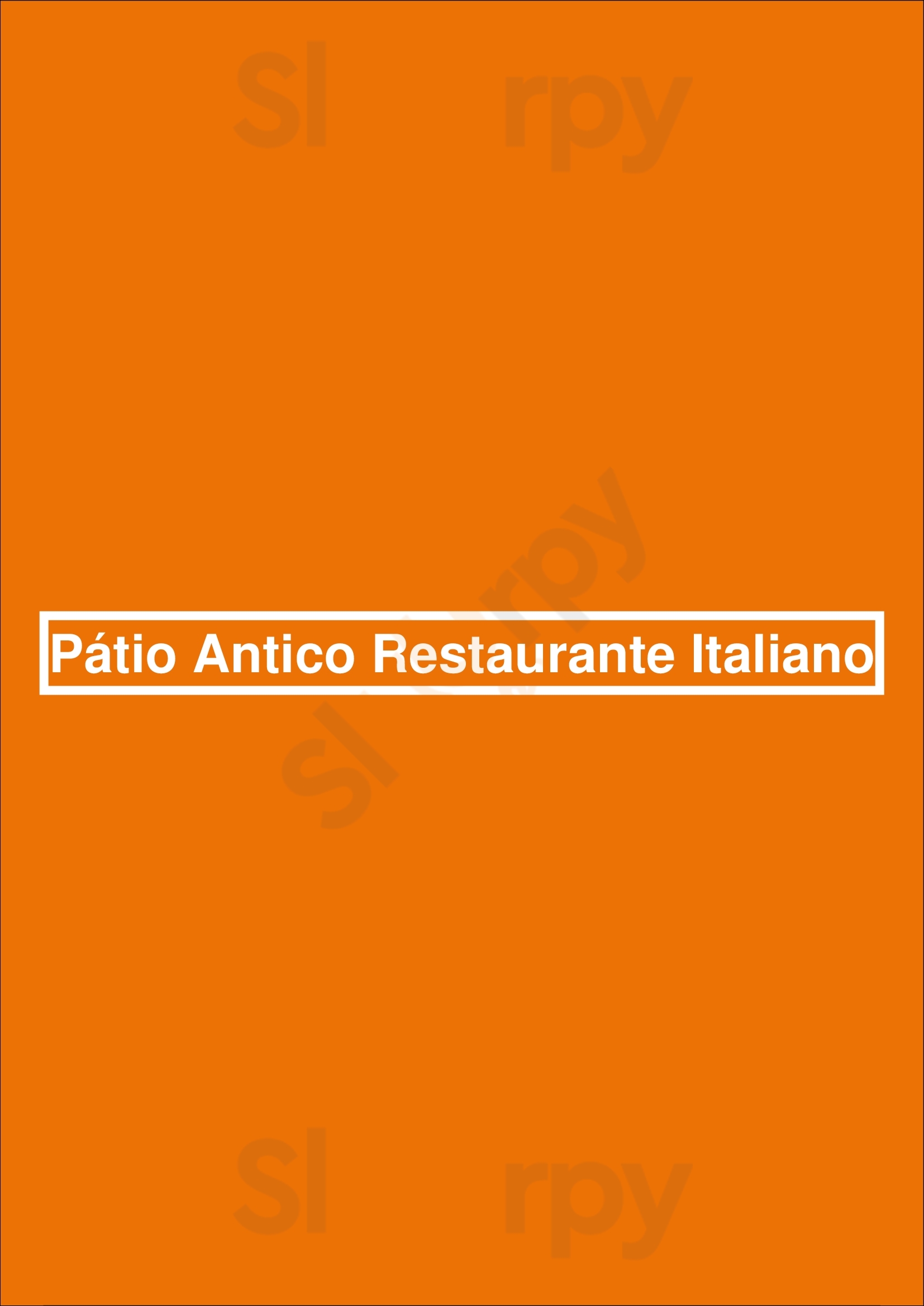 Pátio Antico Restaurante Italiano Lisboa Menu - 1