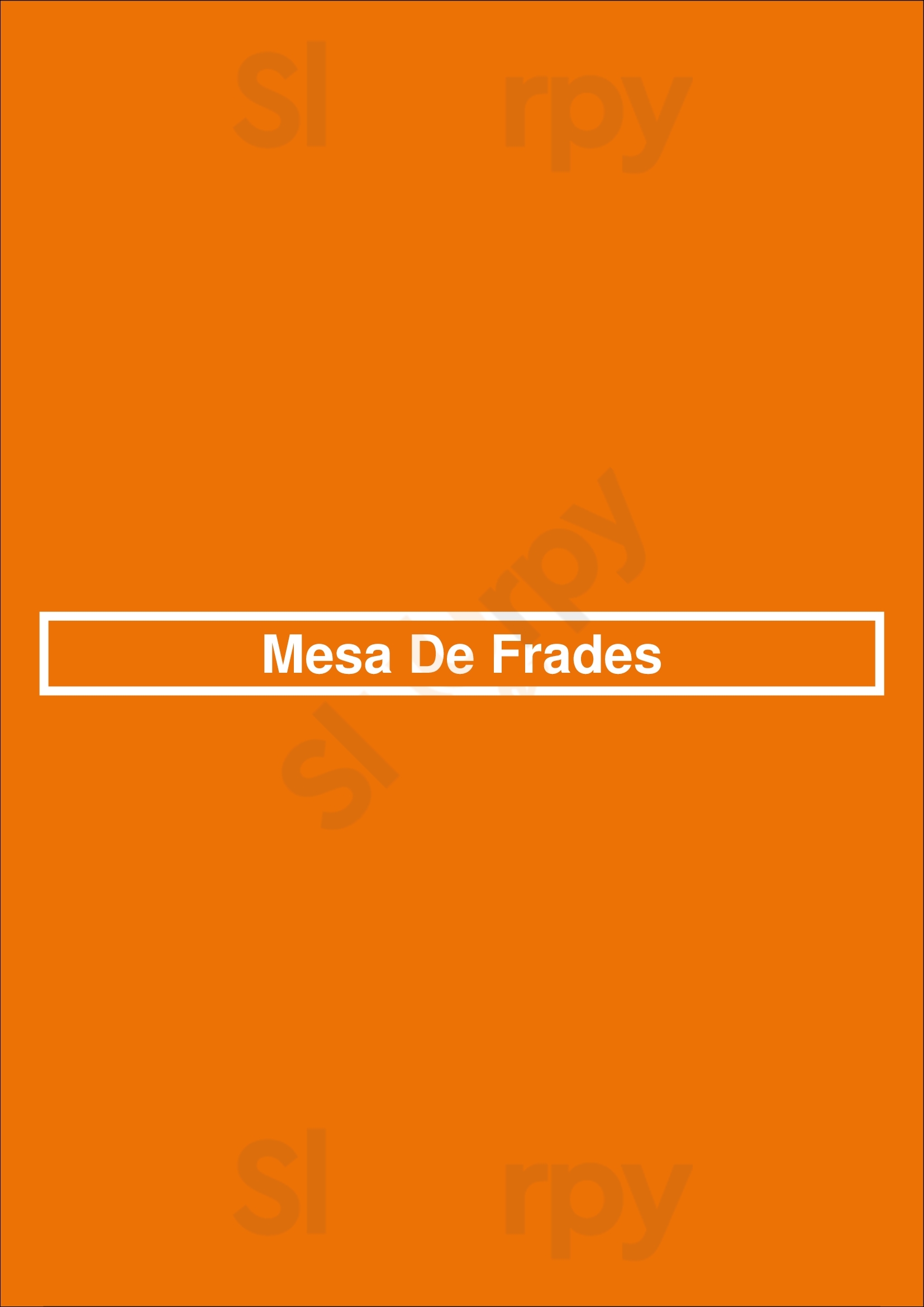 Mesa De Frades Lisboa Menu - 1
