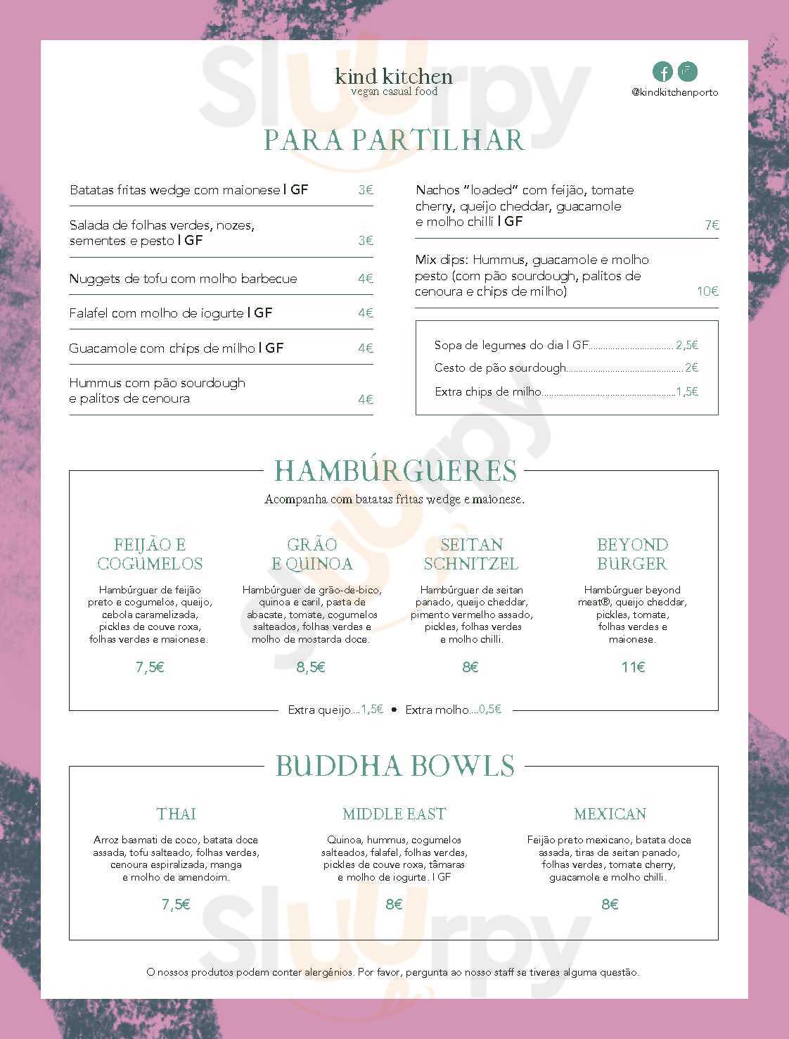 Kind Kitchen Porto Menu - 1