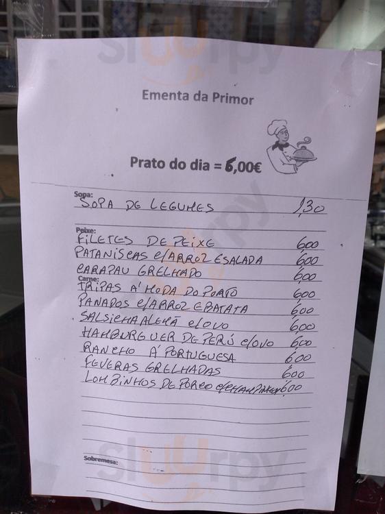 Restaurante Primor Porto Menu - 1