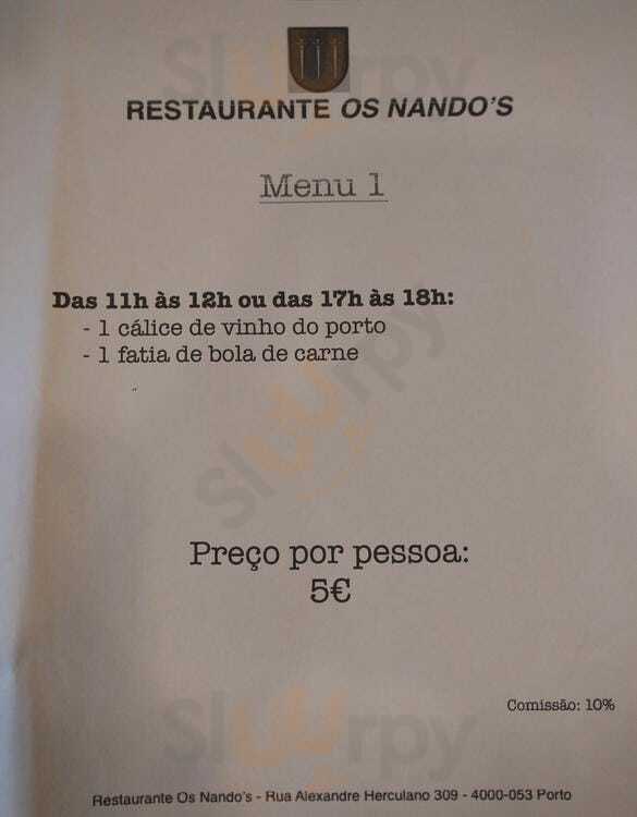 Restaurante Nando's Porto Menu - 1
