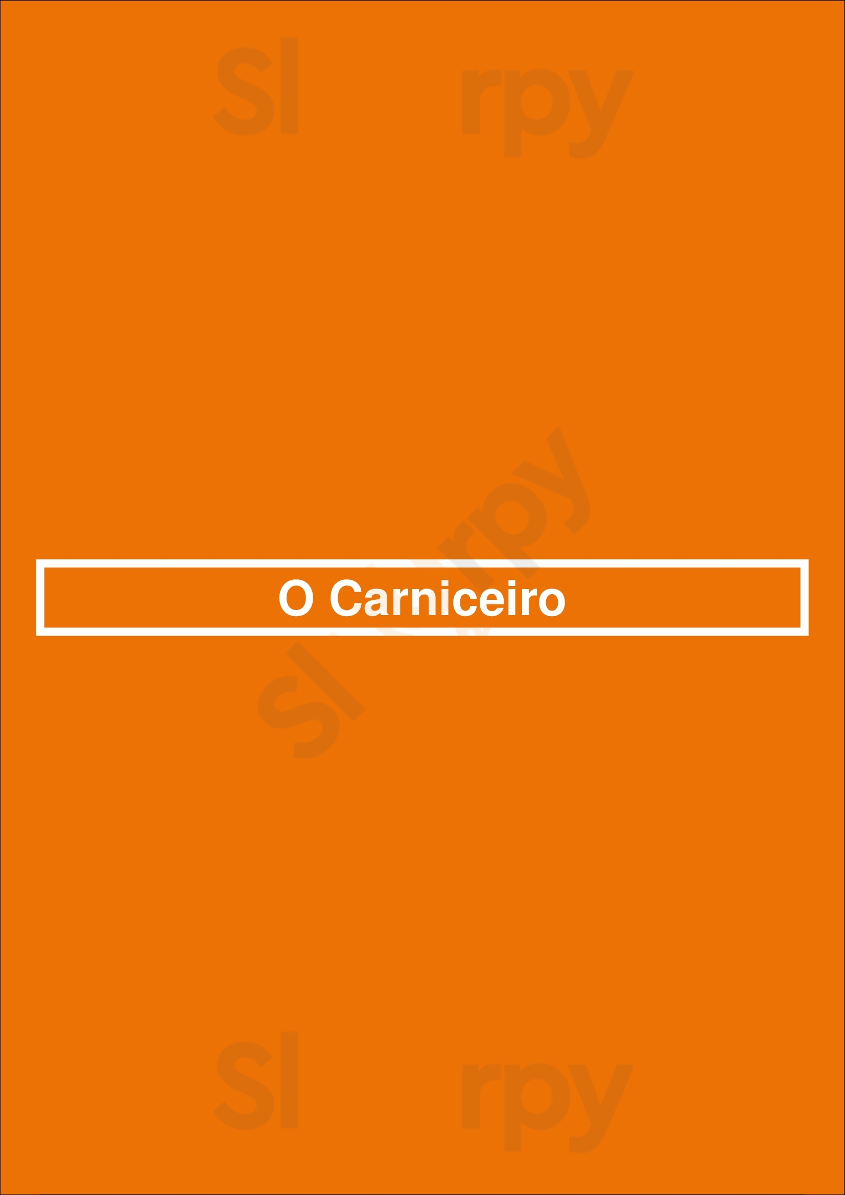 O Carniceiro Porto Menu - 1