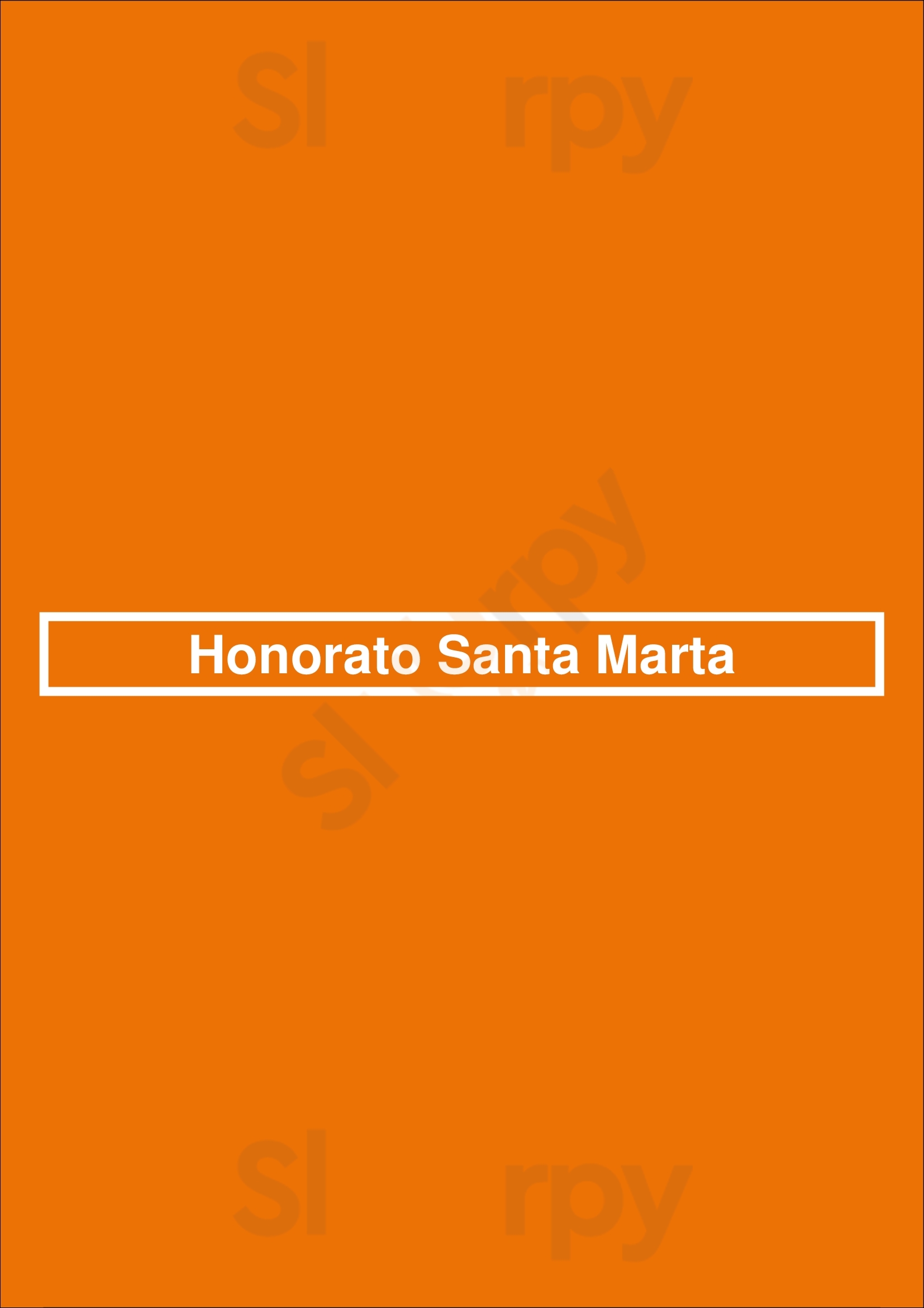Honorato Santa Marta Lisboa Menu - 1