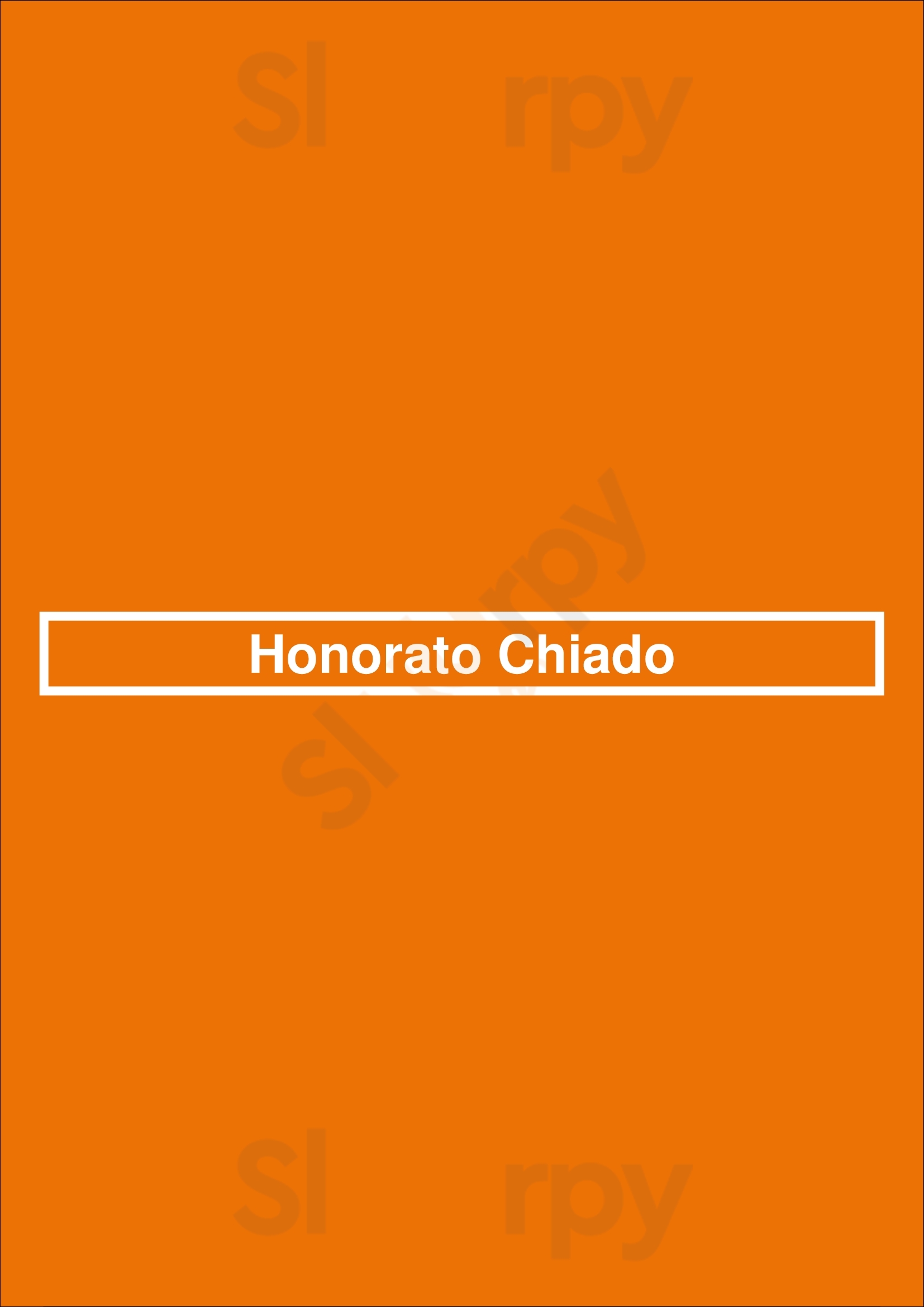 Honorato Chiado Lisboa Menu - 1