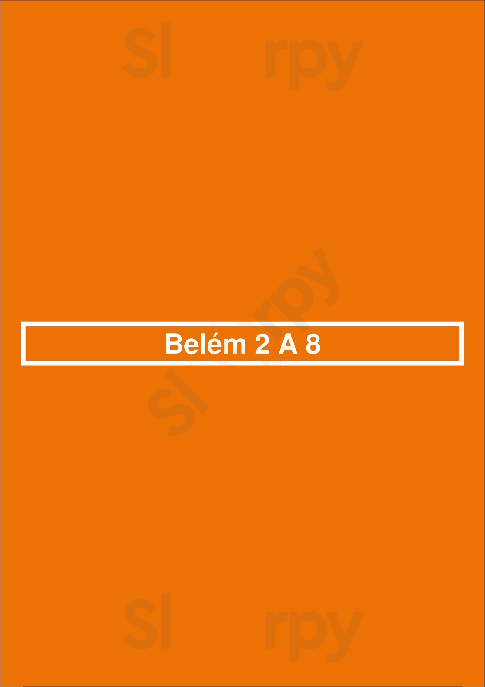 Belém 2 A 8 Lisboa Menu - 1