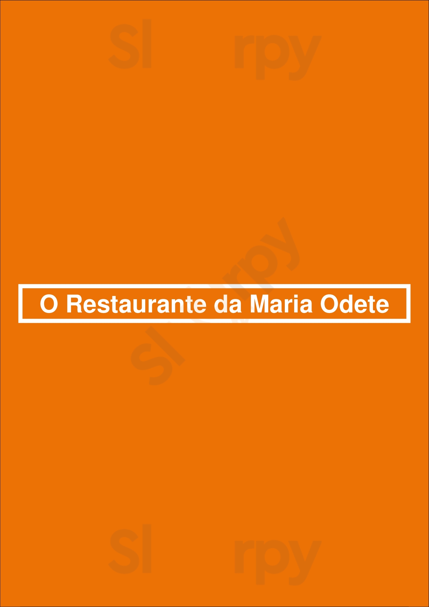 O Restaurante Da Maria Odete Porto Menu - 1