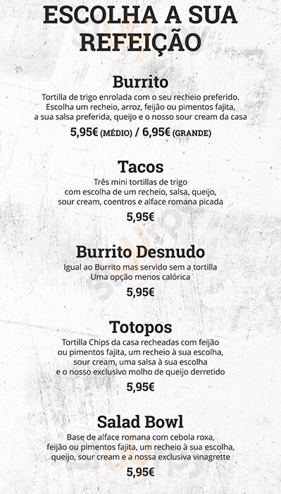 Guacamole - Gourmet Mexican Grill Lisboa Menu - 1