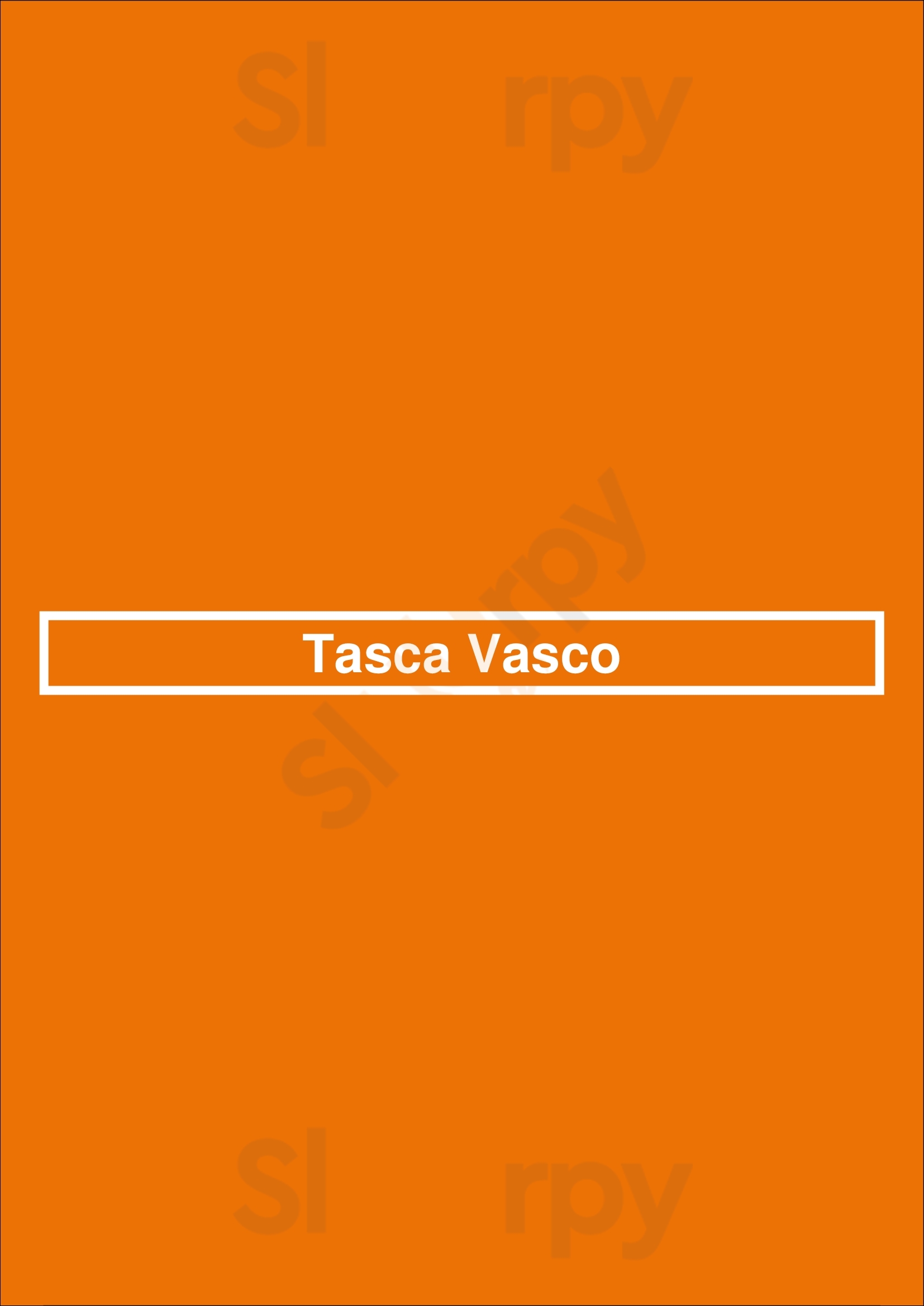 Tasca Vasco Porto Menu - 1