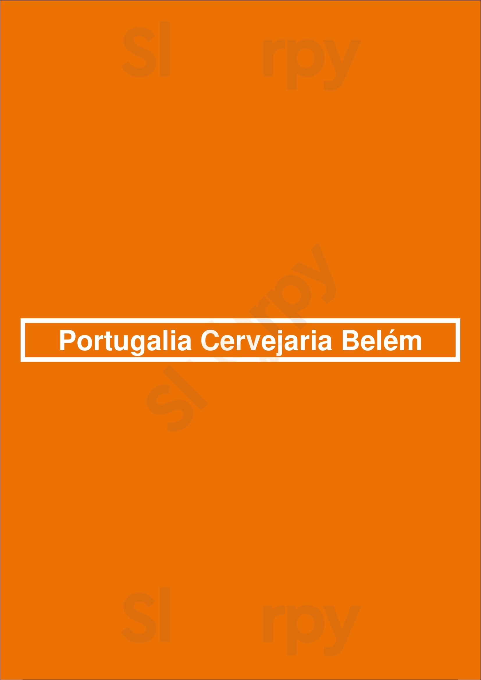 Portugália Cervejaria Belém Lisboa Menu - 1